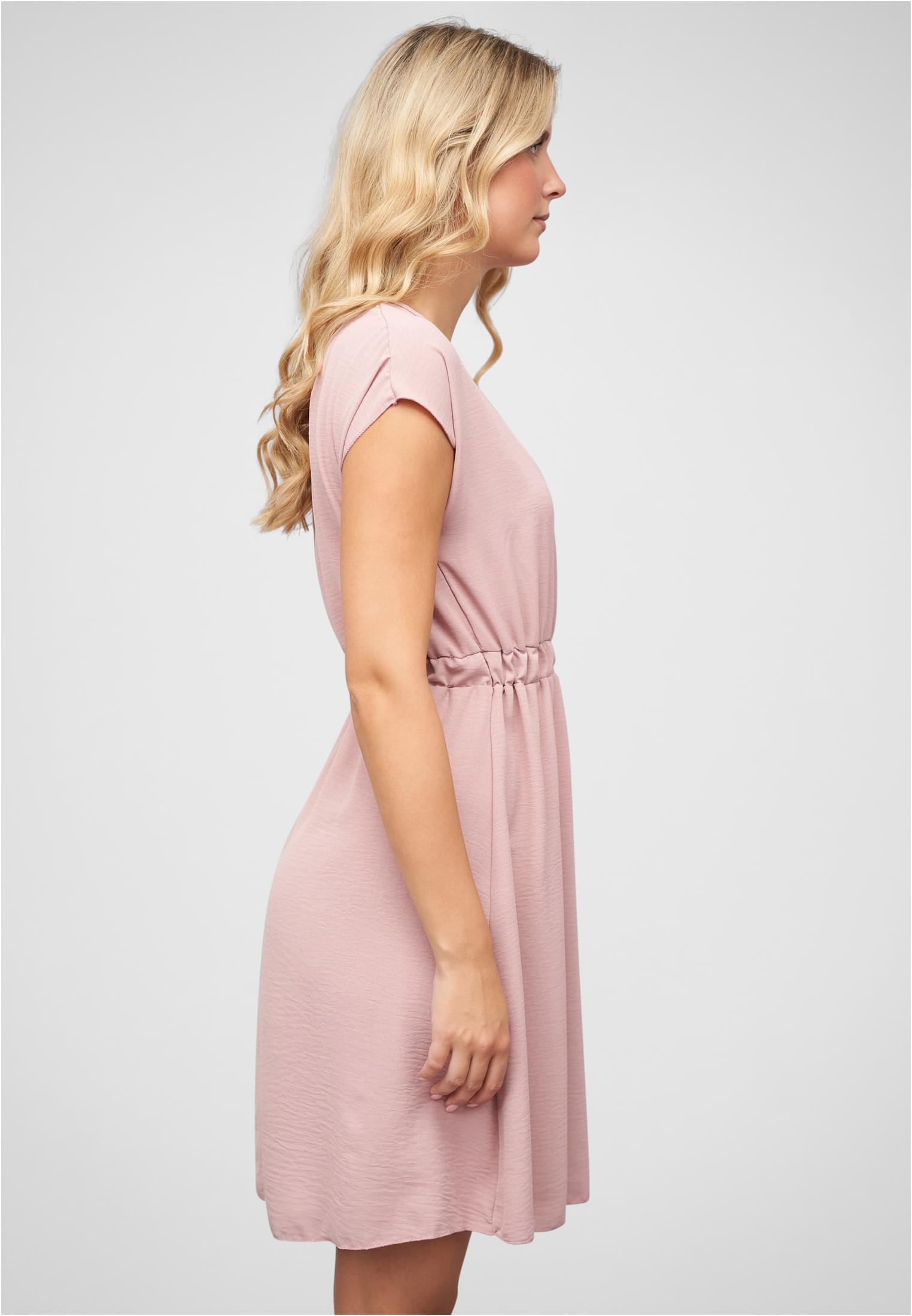 Musselin T-Shirt-Kleid mit elastischem Taillenbund rosa L - variant image 3