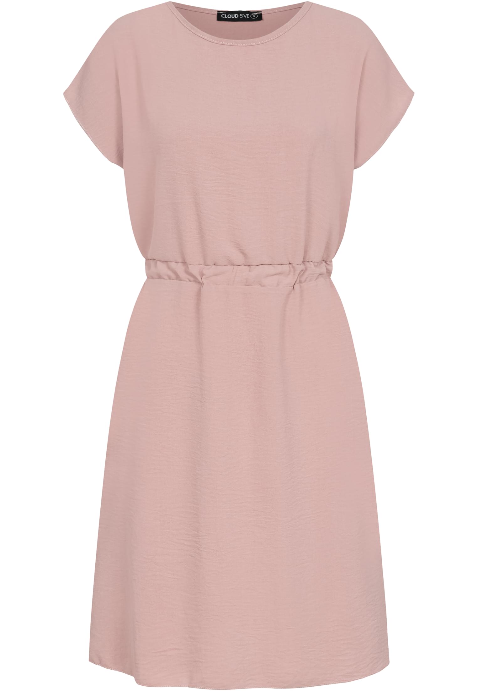 Musselin T-Shirt-Kleid mit elastischem Taillenbund rosa L - variant image 6