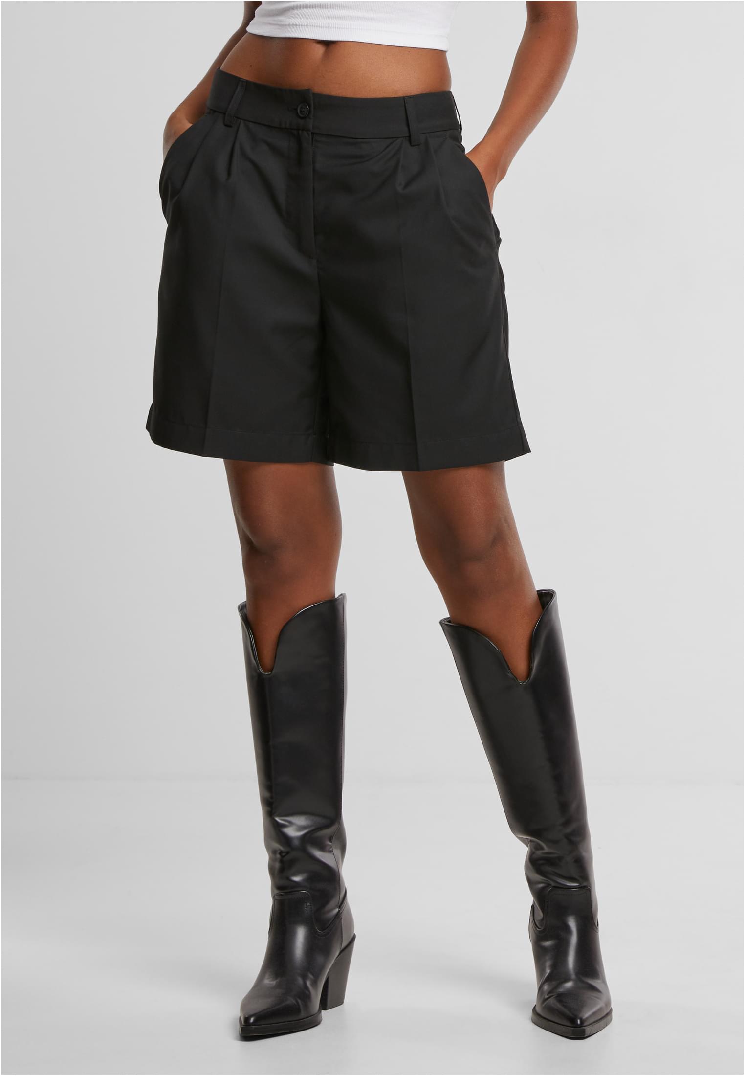 Mujeres pantalones cortos bermudas plisados negros 26
 - alternate variant 1