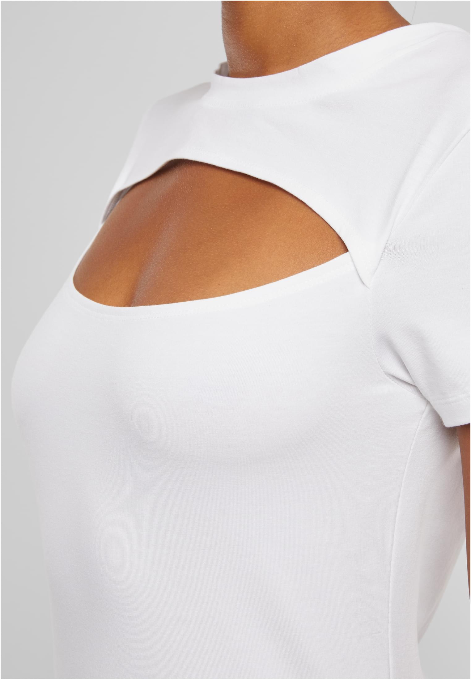Ladies Short Cut Out Tee white 3XL - variant image 3