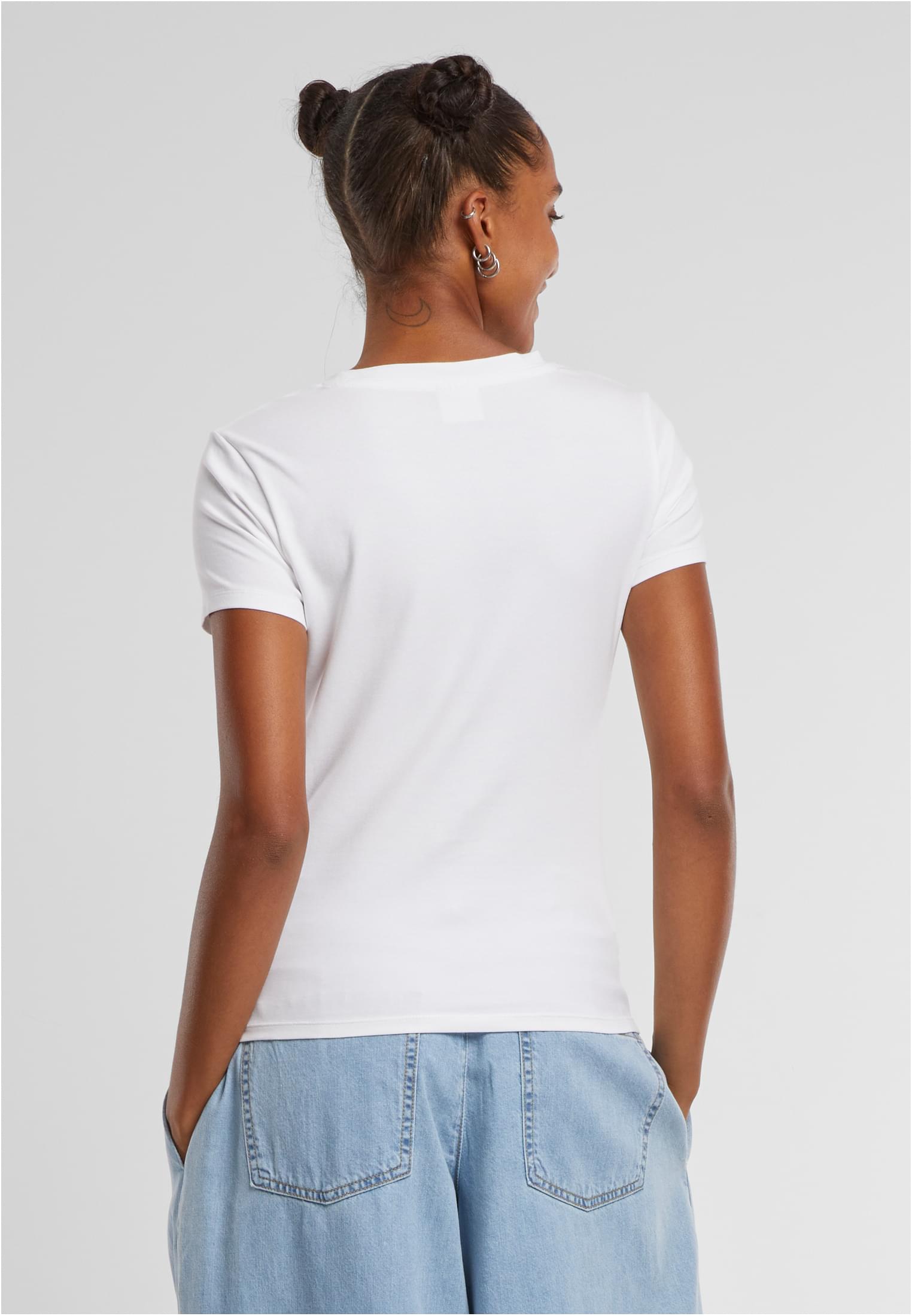 Ladies Short Cut Out Tee white 3XL - variant image 1