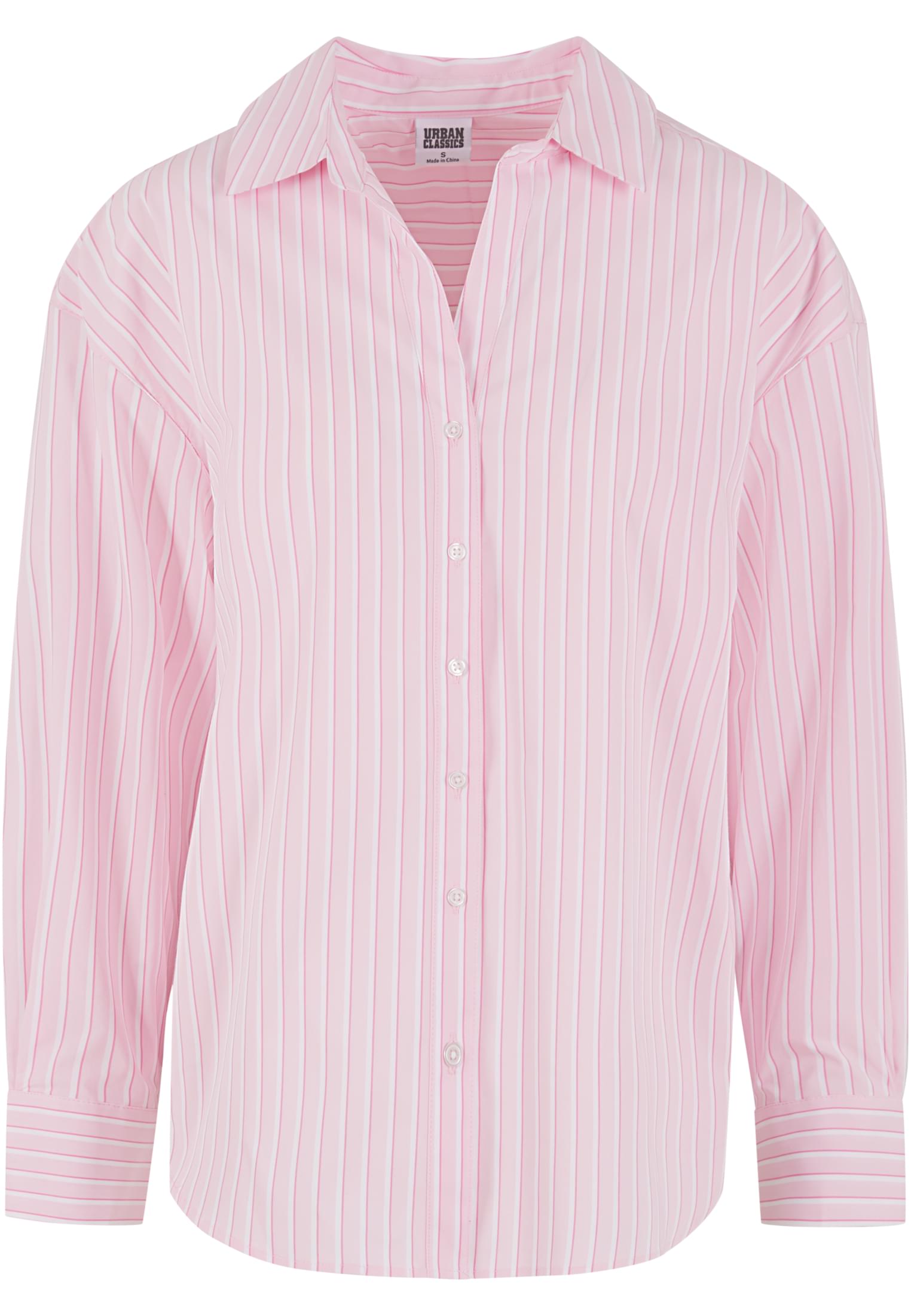 Ladies Oversized Striped Blouse softpink/white 3XL - variant image 3