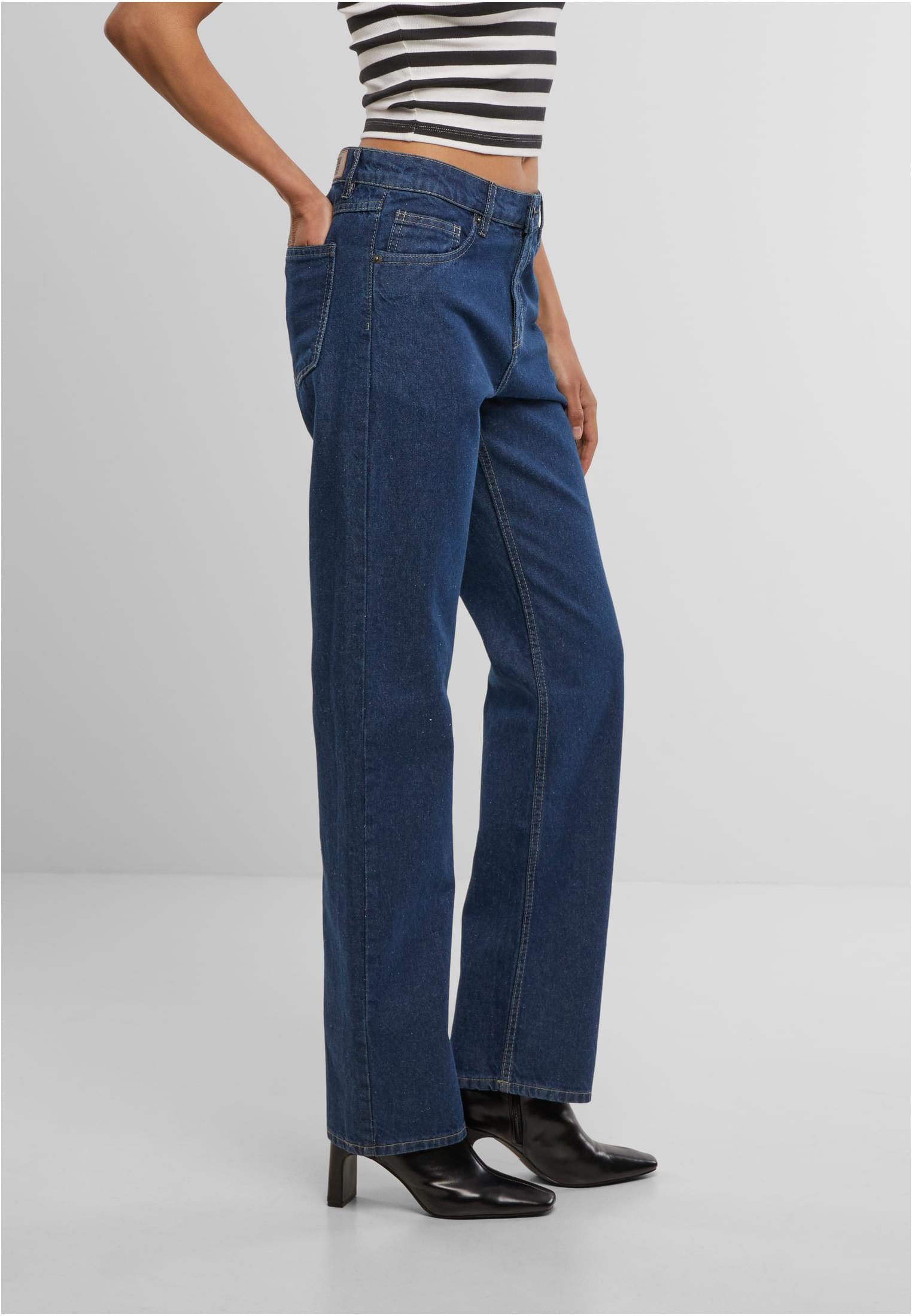 Ladies Straight Fit Denim mid deep blue washed 26 - variant image 3