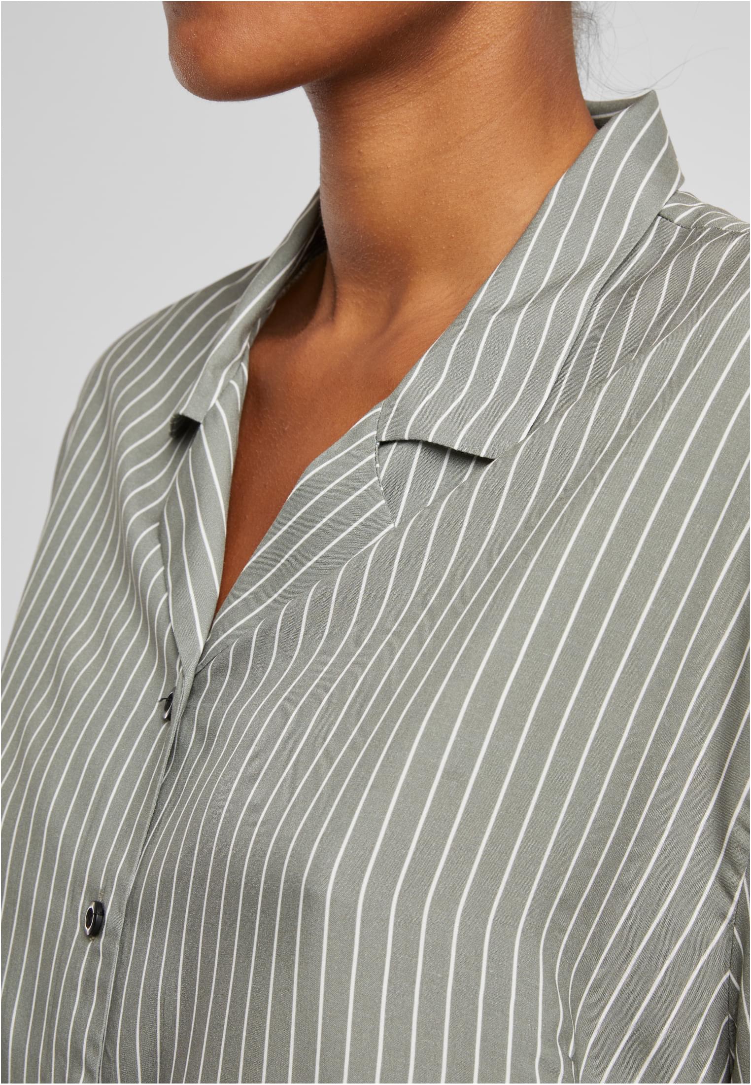Ladies Viscose Resort Shirt paleolive/white 3XL - variant image 3