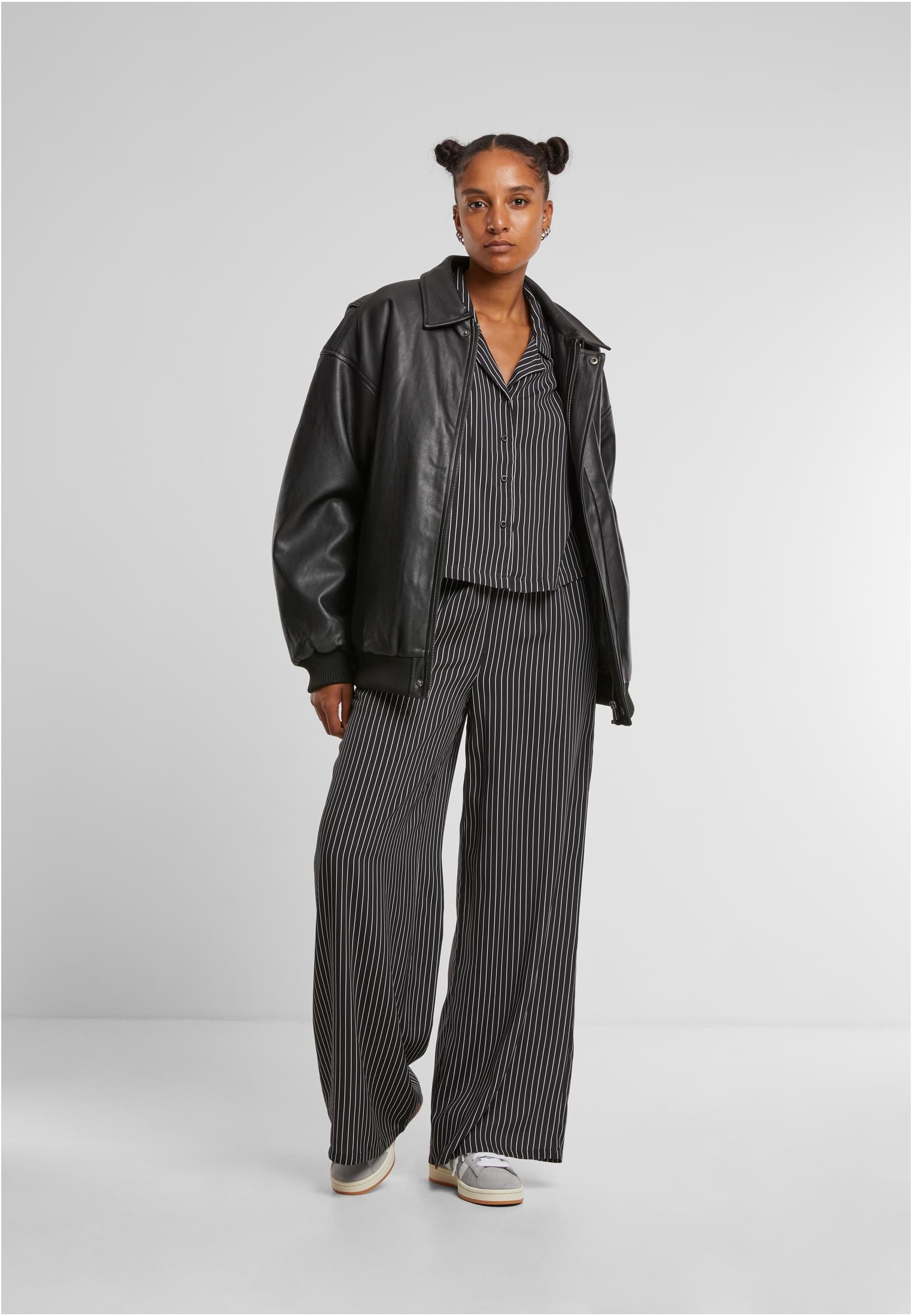 Ladies Viscose Resort Shirt black/white 3XL - variant image 2