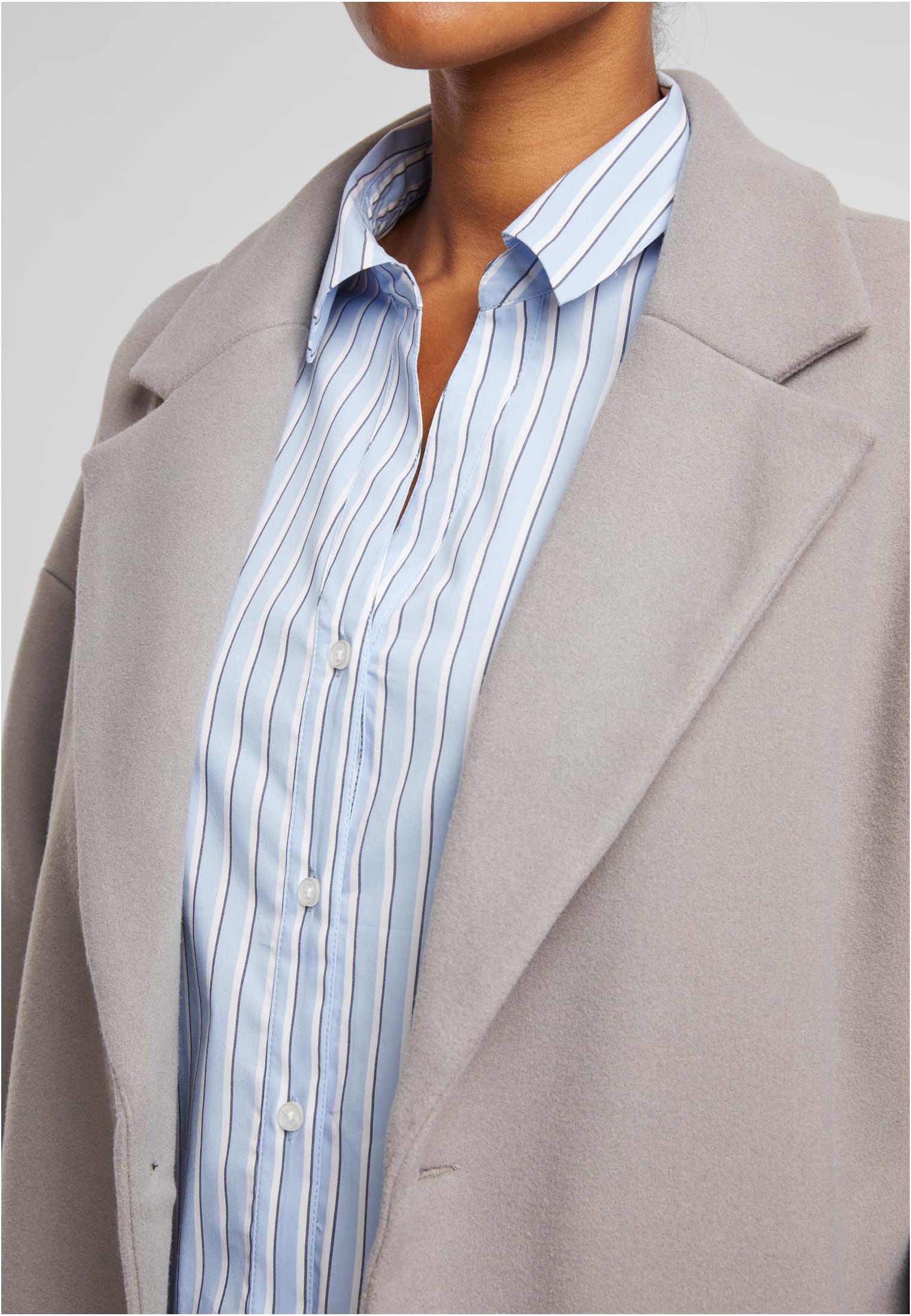 Ladies Oversized Striped Blouse powderblue/white 3XL - variant image 3