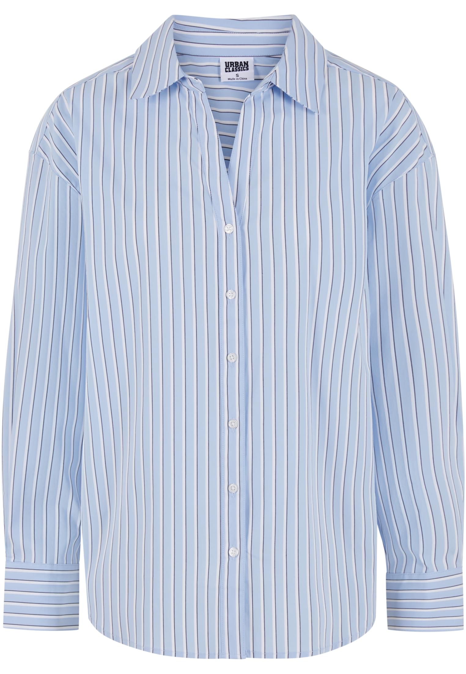 Ladies Oversized Striped Blouse powderblue/white 3XL - variant image 4