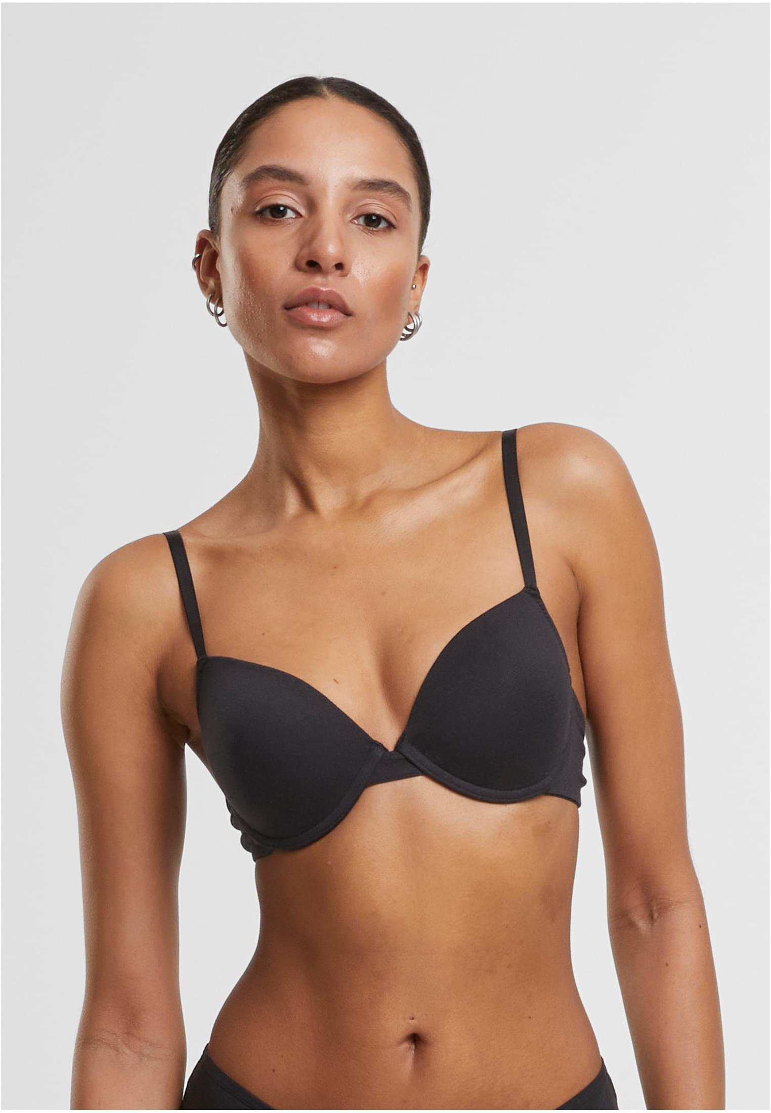 Ladies Basic Cotton Bra 2-Pack black+white 70A - variant image 1