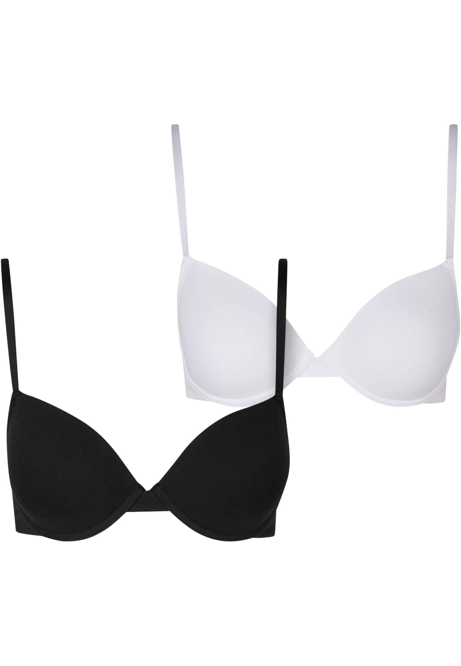 Ladies Basic Cotton Bra 2-Pack black+white 70A - variant image 4