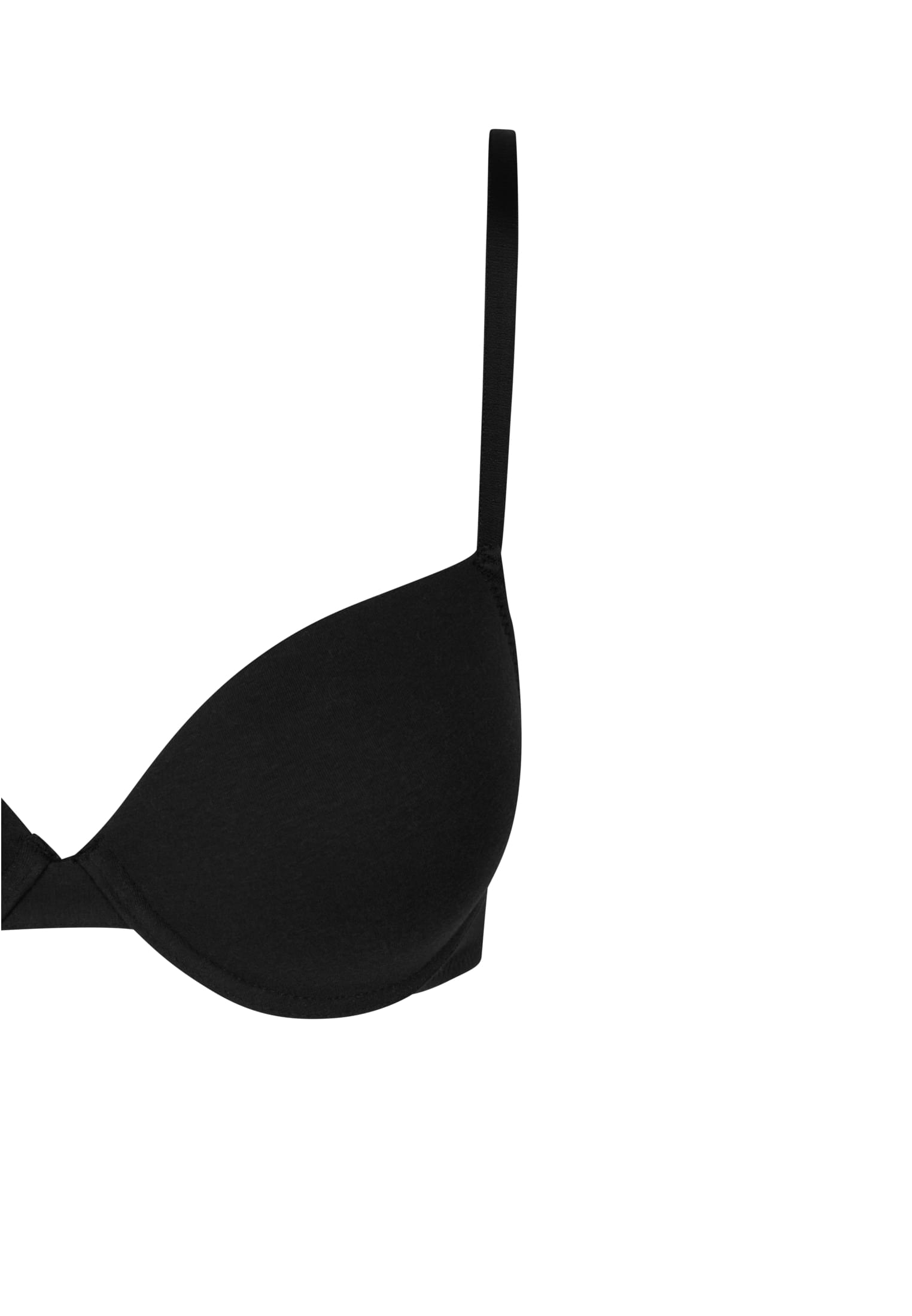 Ladies Basic Cotton Bra 2-Pack black+heathergrey 80C - variant image 6