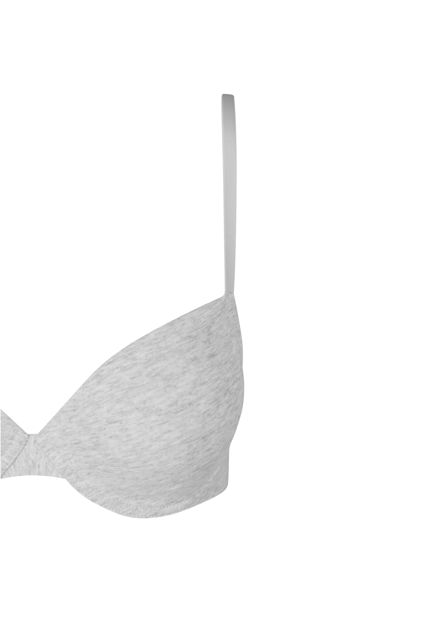 Ladies Basic Cotton Bra 2-Pack black+heathergrey 80C - variant image 7