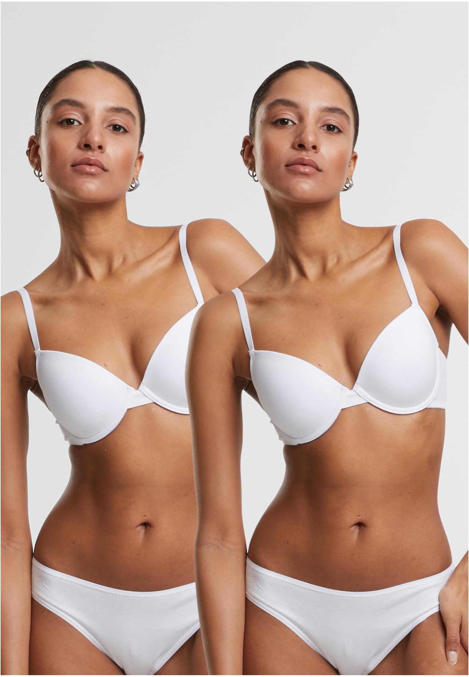 Ladies Basic Cotton Bra 2-Pack white+white 70A - alternate variant 3