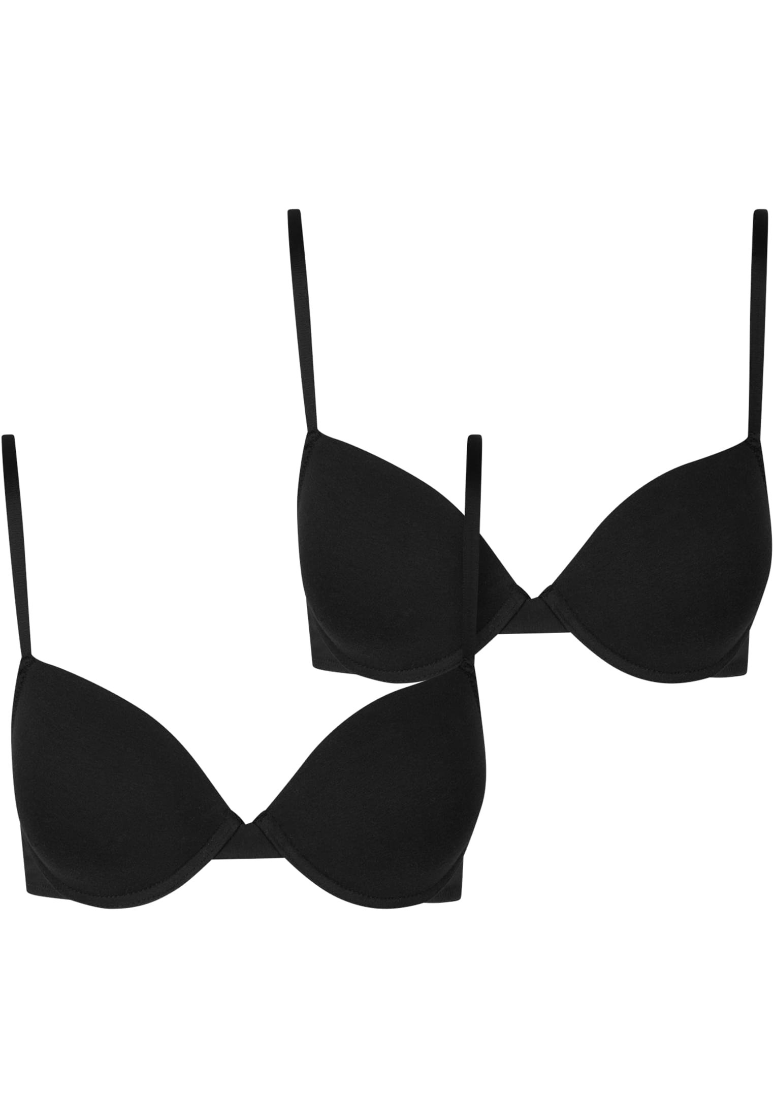Ladies Basic Cotton Bra 2-Pack black+black 70A - variant image 4