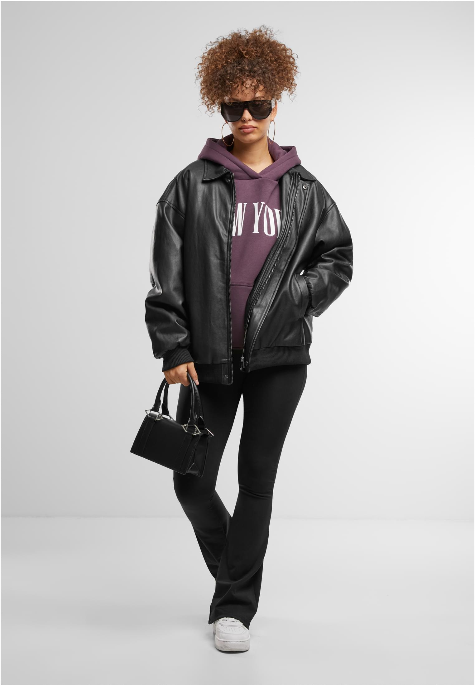 New York Ladies Fluffy Hoody plumpurple 3XL - variant image 2