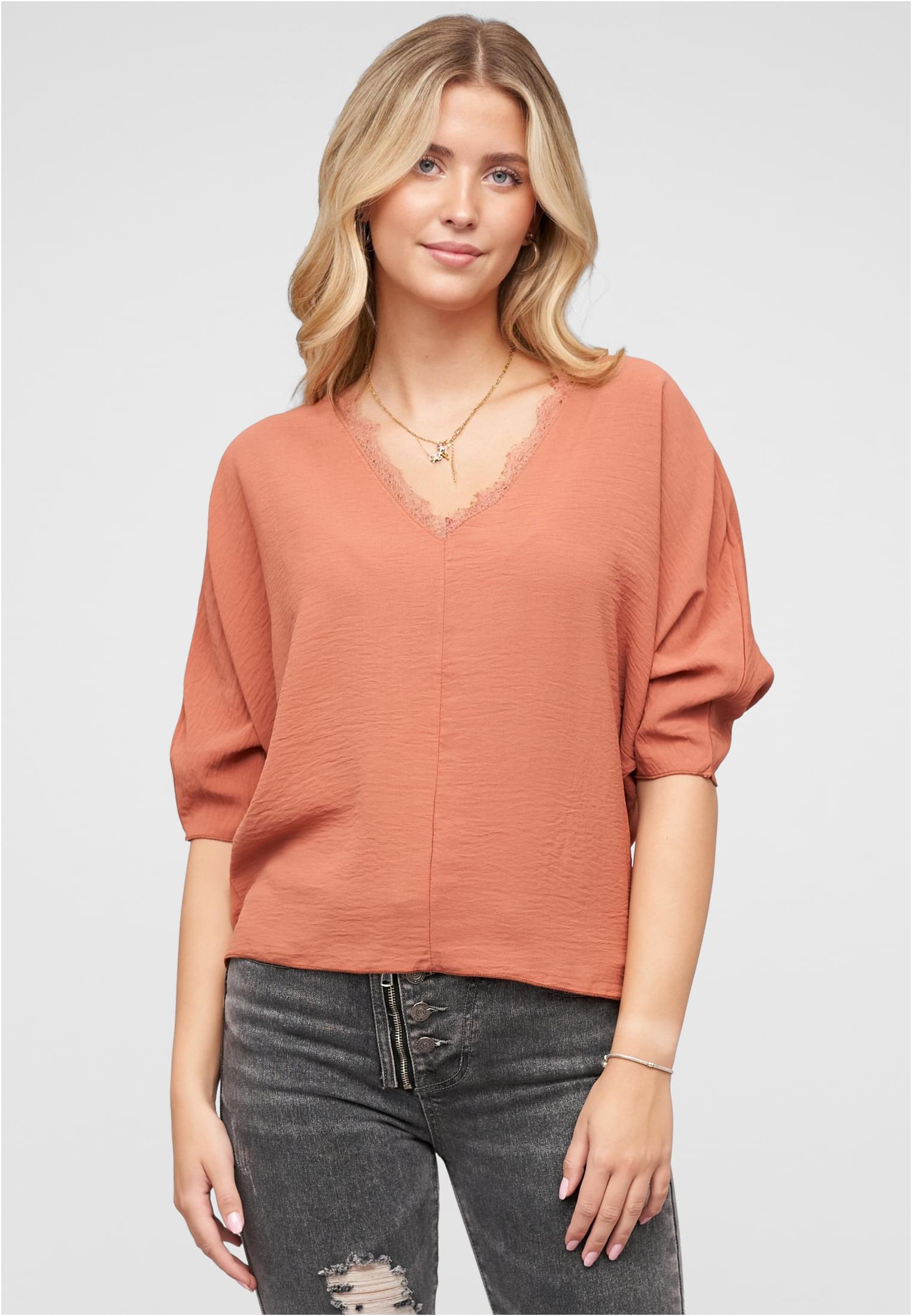 Cloud5ive V-Neck Bluse rose L - alternate variant 1