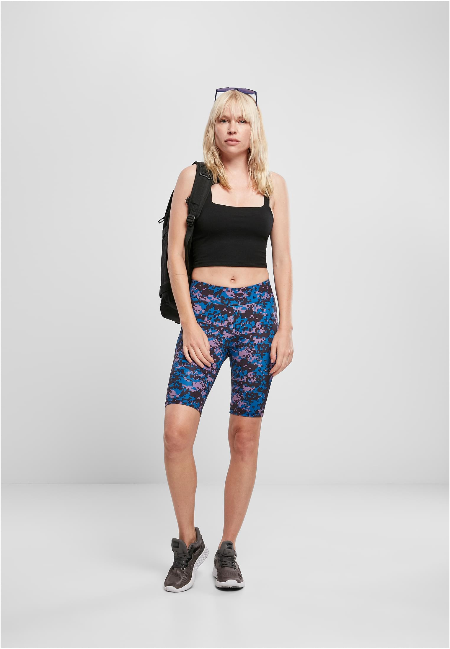 Ladies High Waist Camo Tech Cycle Shorts digital duskviolet camo 3XL - variant image 4