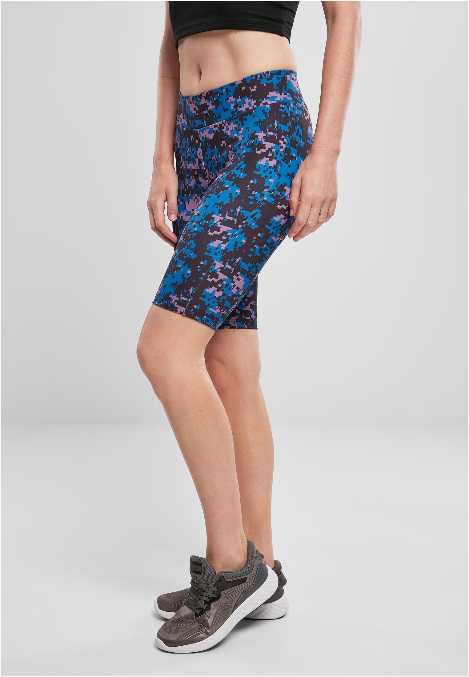 Ladies High Waist Camo Tech Cycle Shorts digital duskviolet camo 3XL - variant image 1