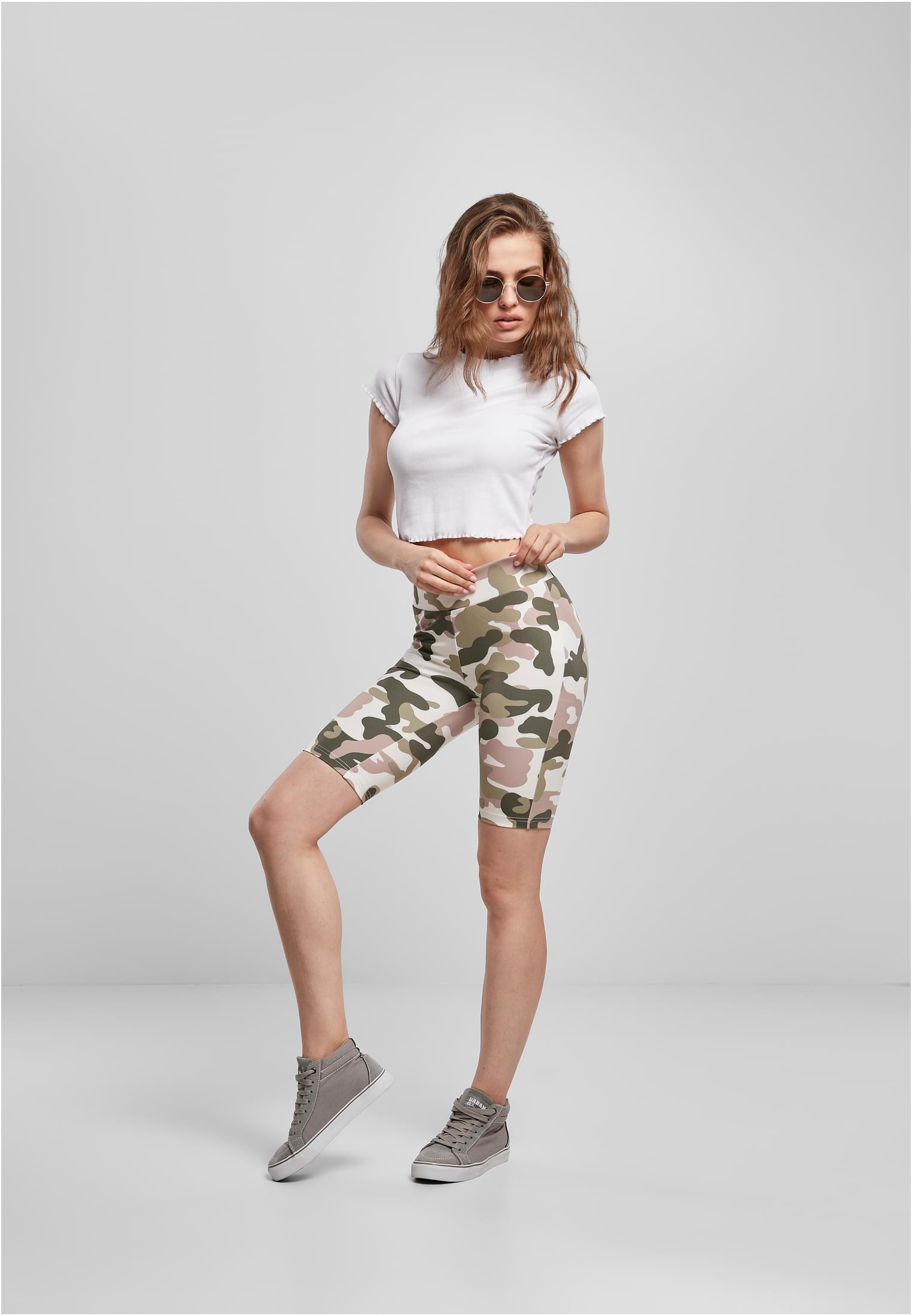Ladies High Waist Camo Tech Cycle Shorts duskrose camo 3XL - variant image 4