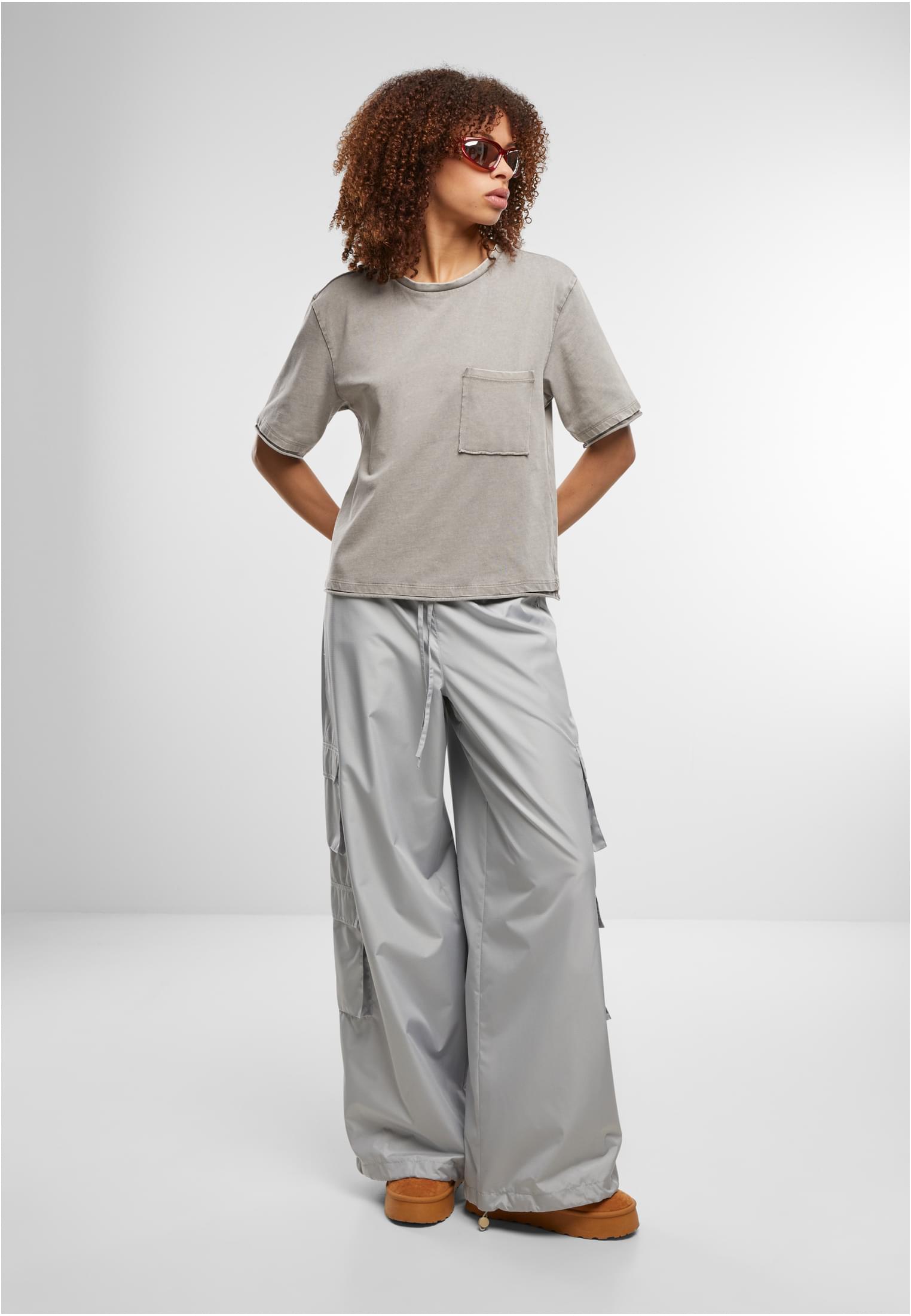 Ladies Washed Jersey Boxy Shirt steelgrey 3XL - variant image 2