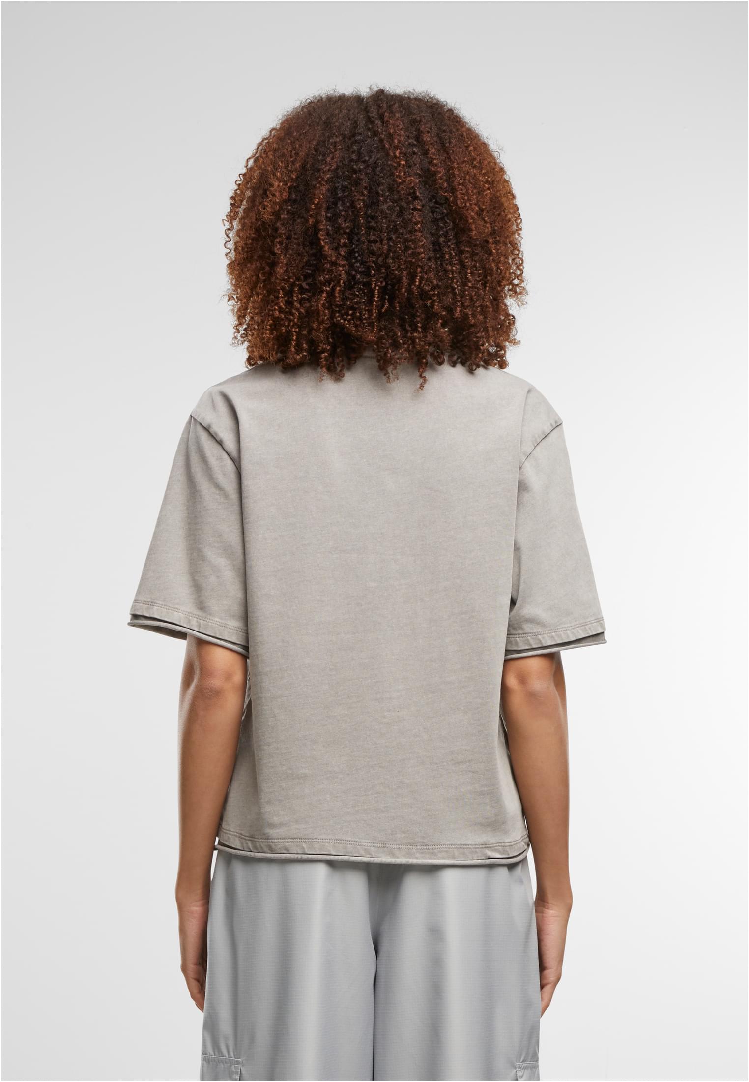 Ladies Washed Jersey Boxy Shirt steelgrey 3XL - variant image 1