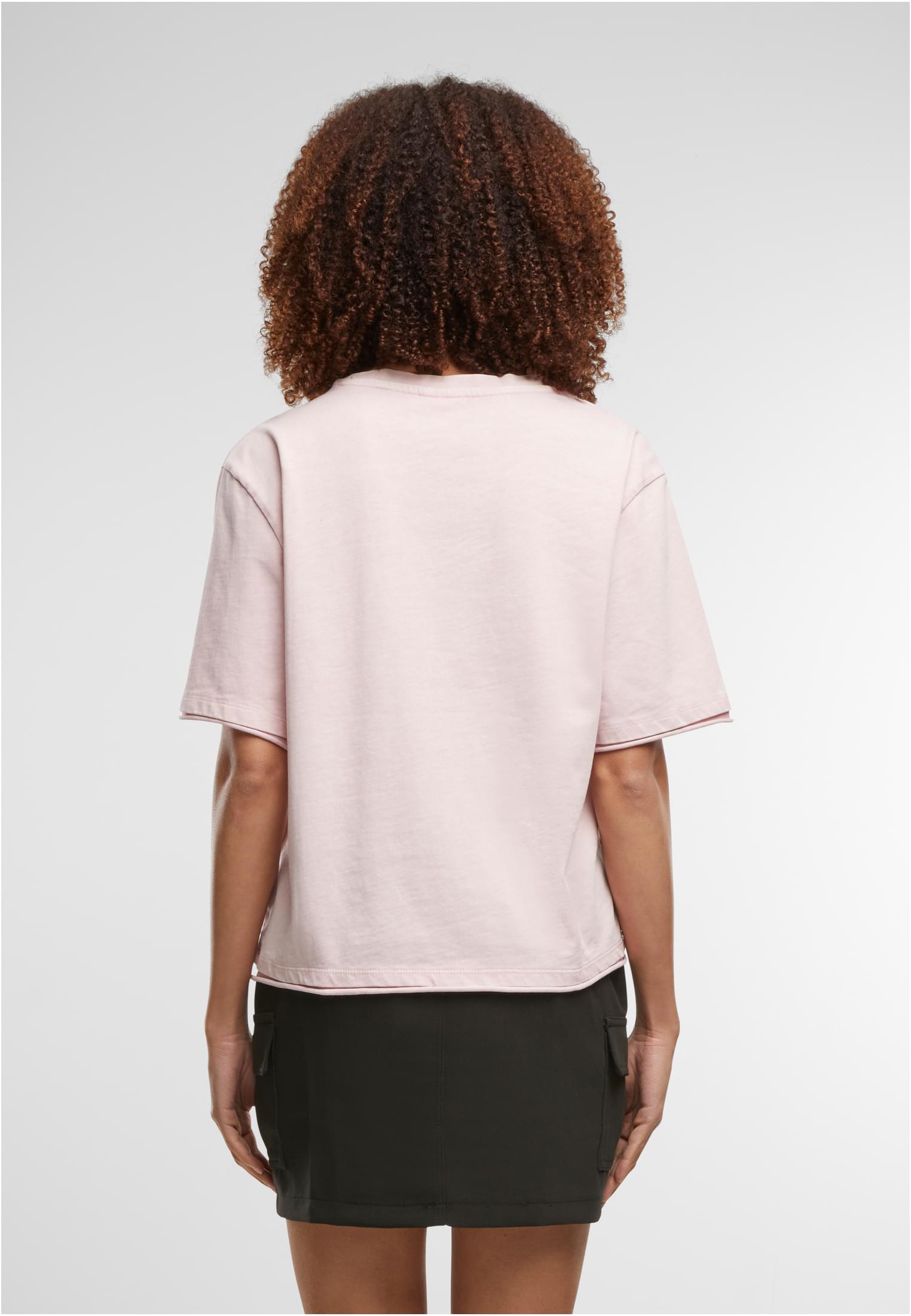 Ladies Washed Jersey Boxy Shirt blushedrose 3XL - variant image 1