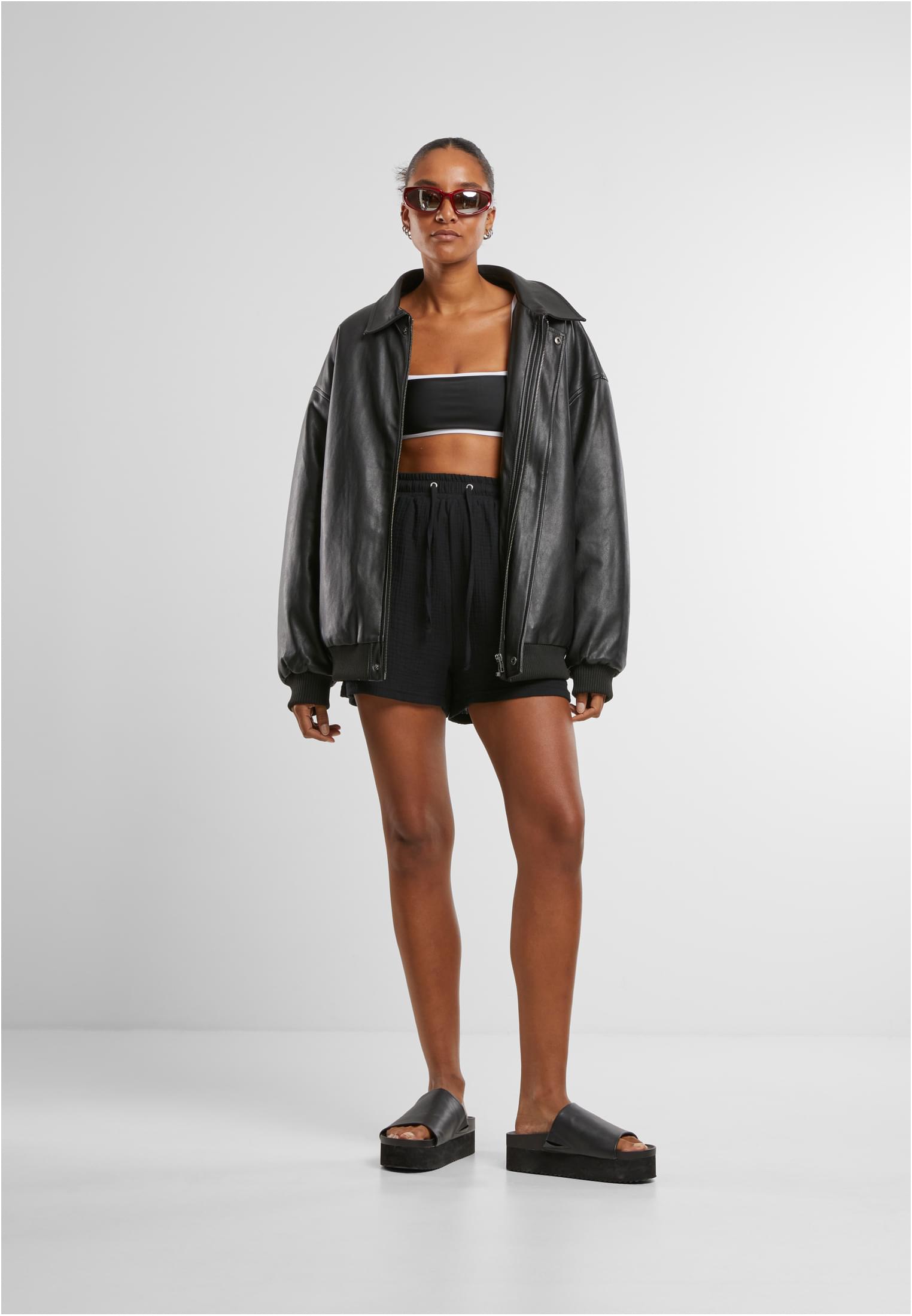 Ladies Musselin Shorts black 3XL - variant image 4