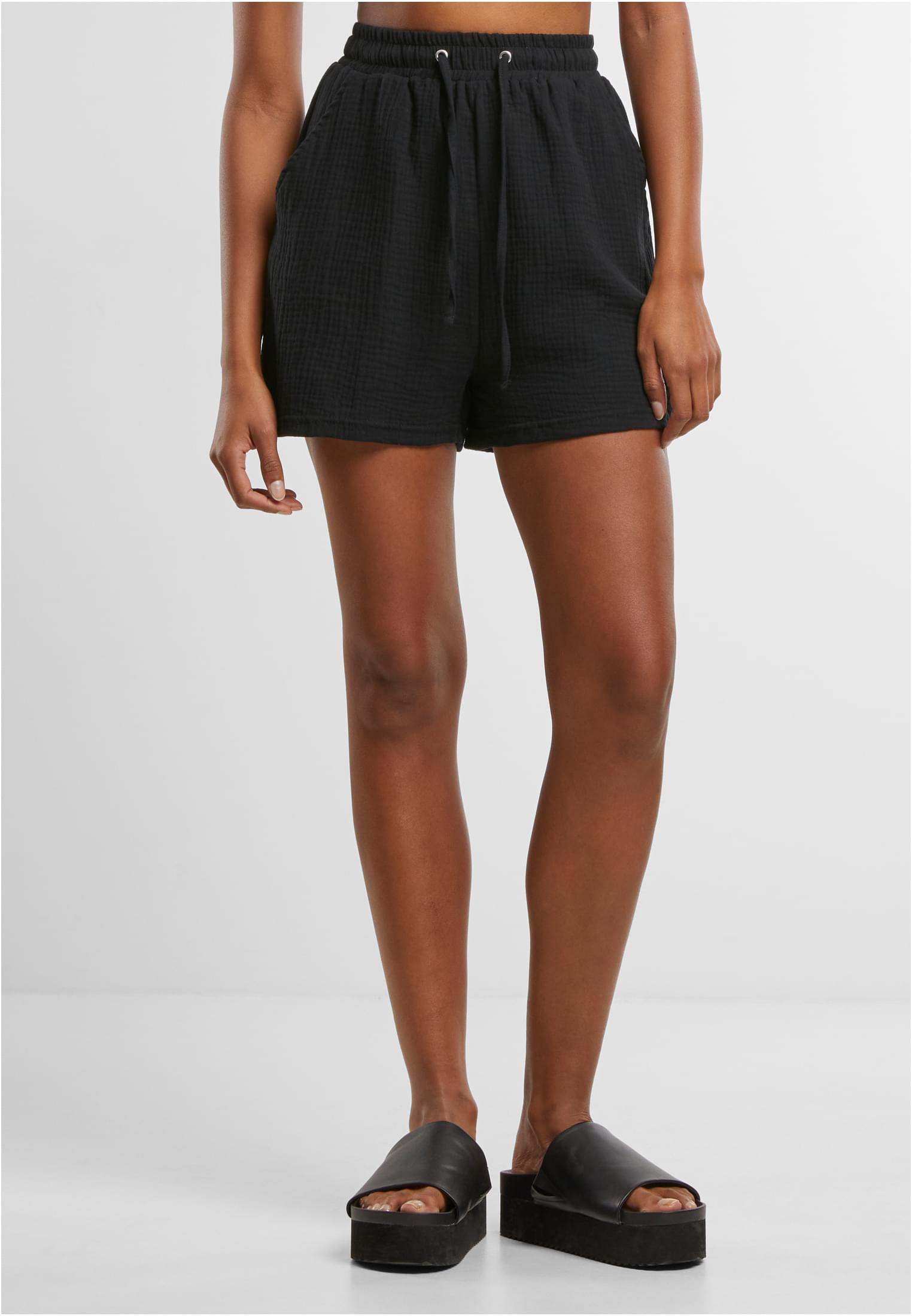 Ladies Musselin Shorts black 3XL - alternate variant 1