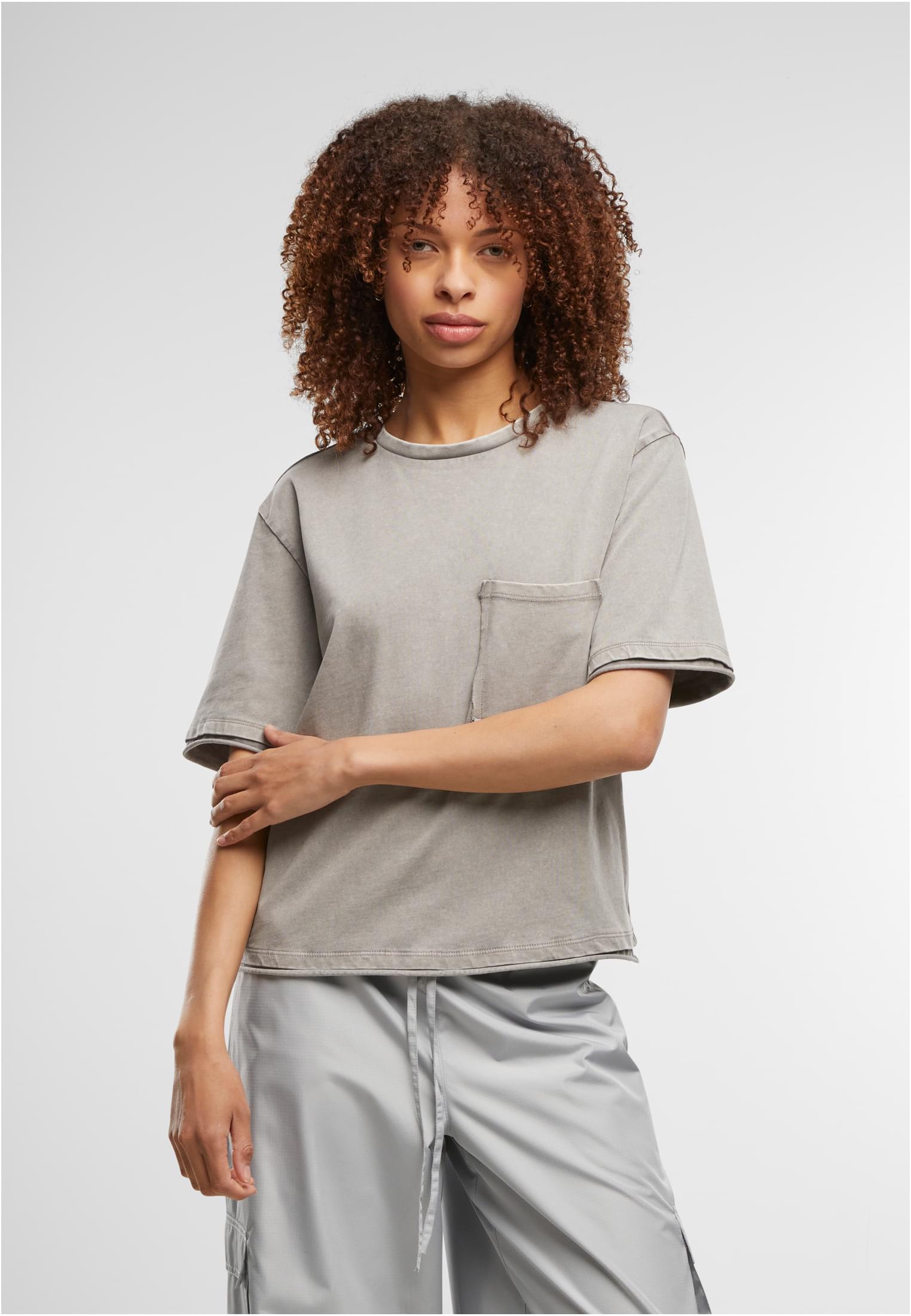 Ladies Washed Jersey Boxy Shirt