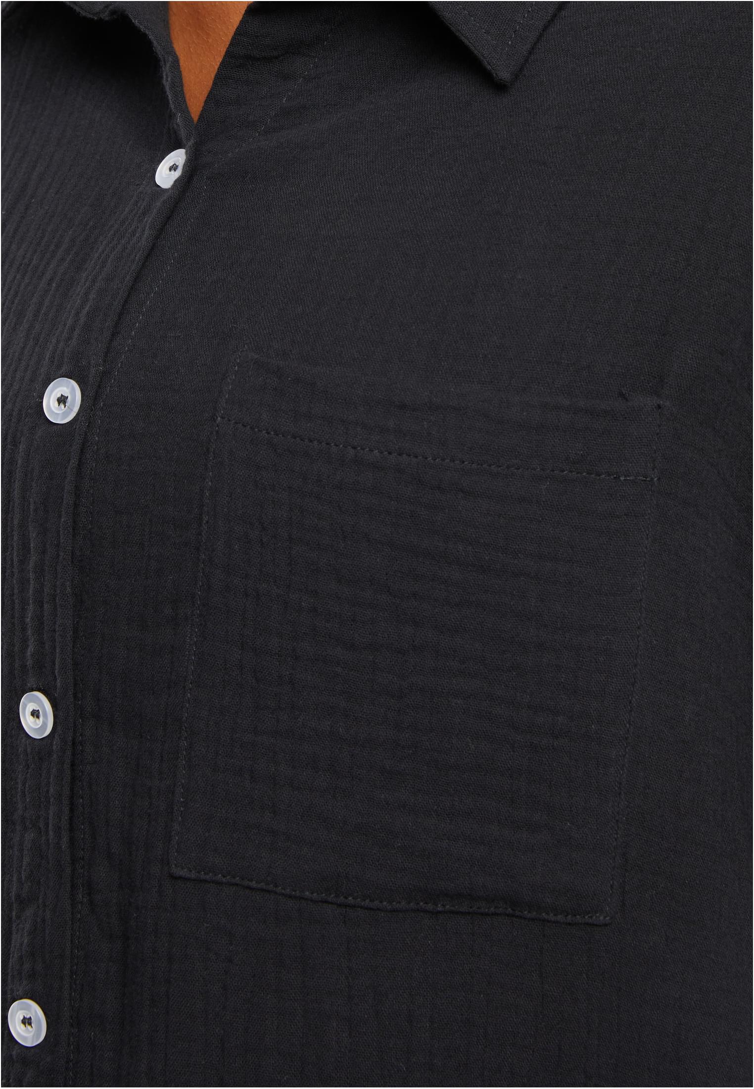 Ladies Oversized Musselin Blouse black 3XL - variant image 4