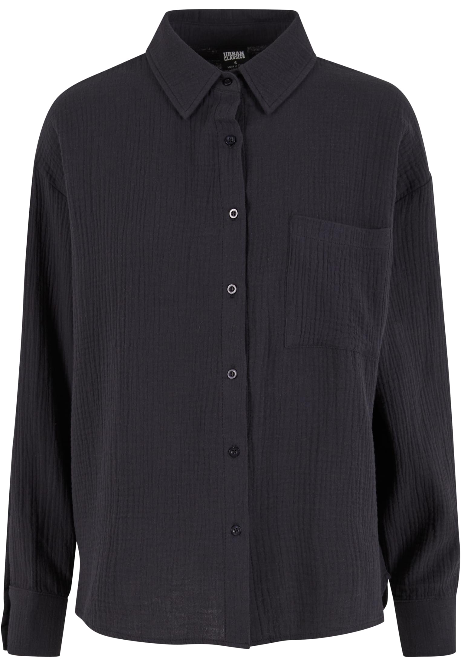 Ladies Oversized Musselin Blouse black 3XL - variant image 5
