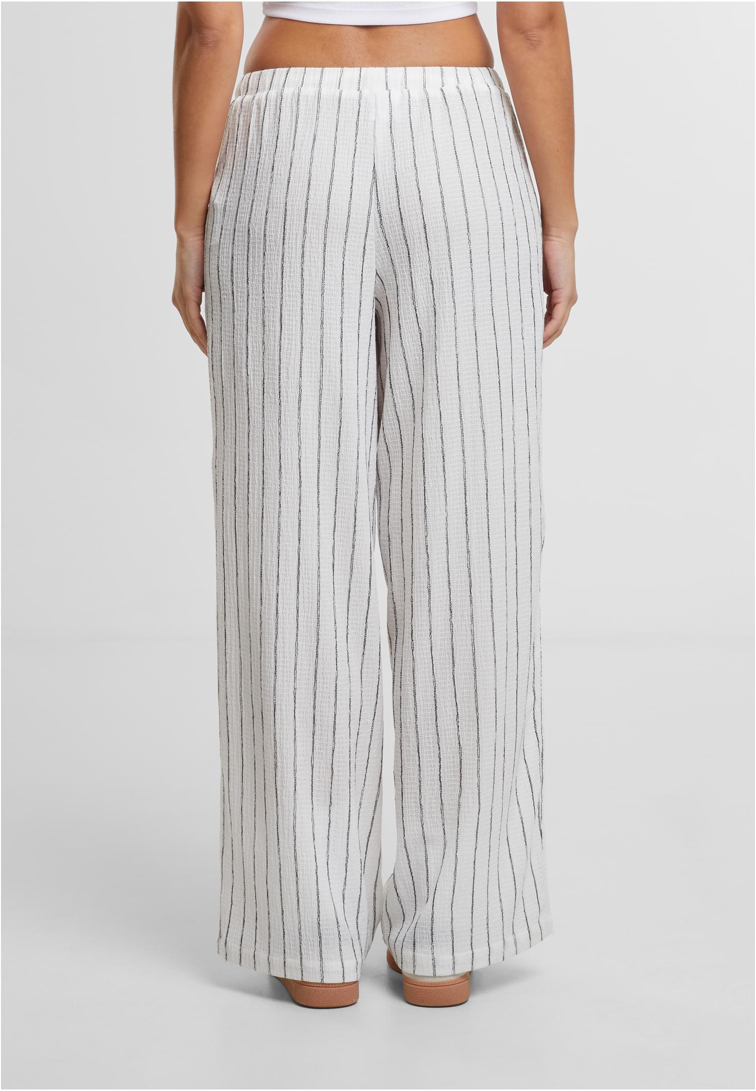 Ladies Structured Striped Relaxed Fit Pants offwhite/black XS - variant image 2