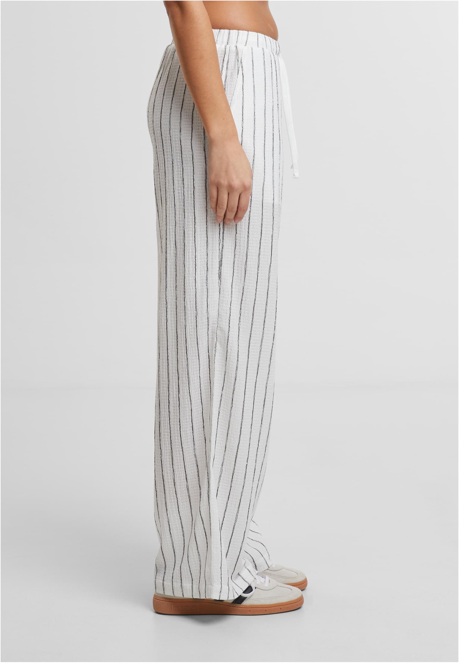 Ladies Structured Striped Relaxed Fit Pants offwhite/black XS - variant image 3