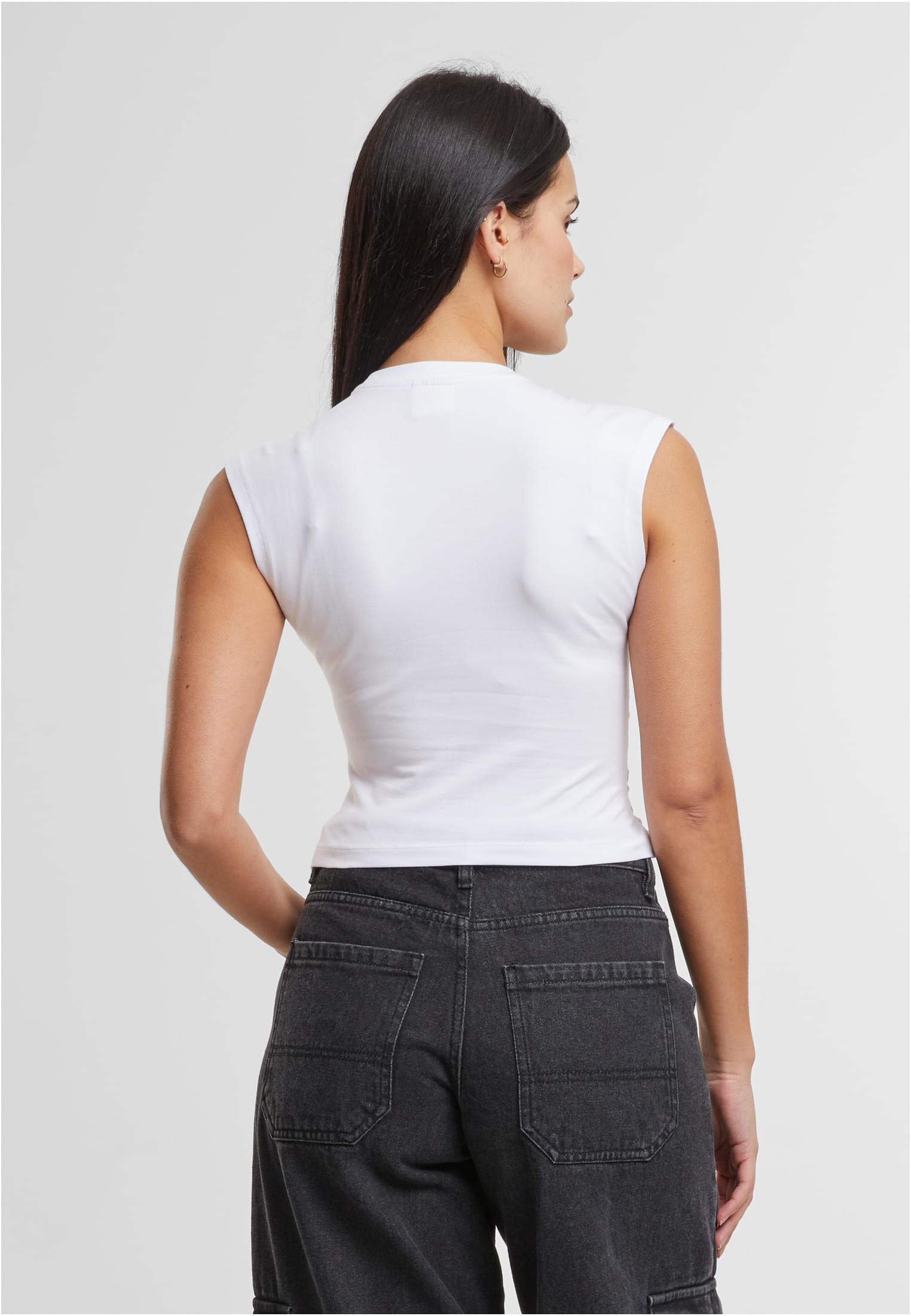 Femmes Top Court Enroulé Blanc 3XL
 - variant image 1