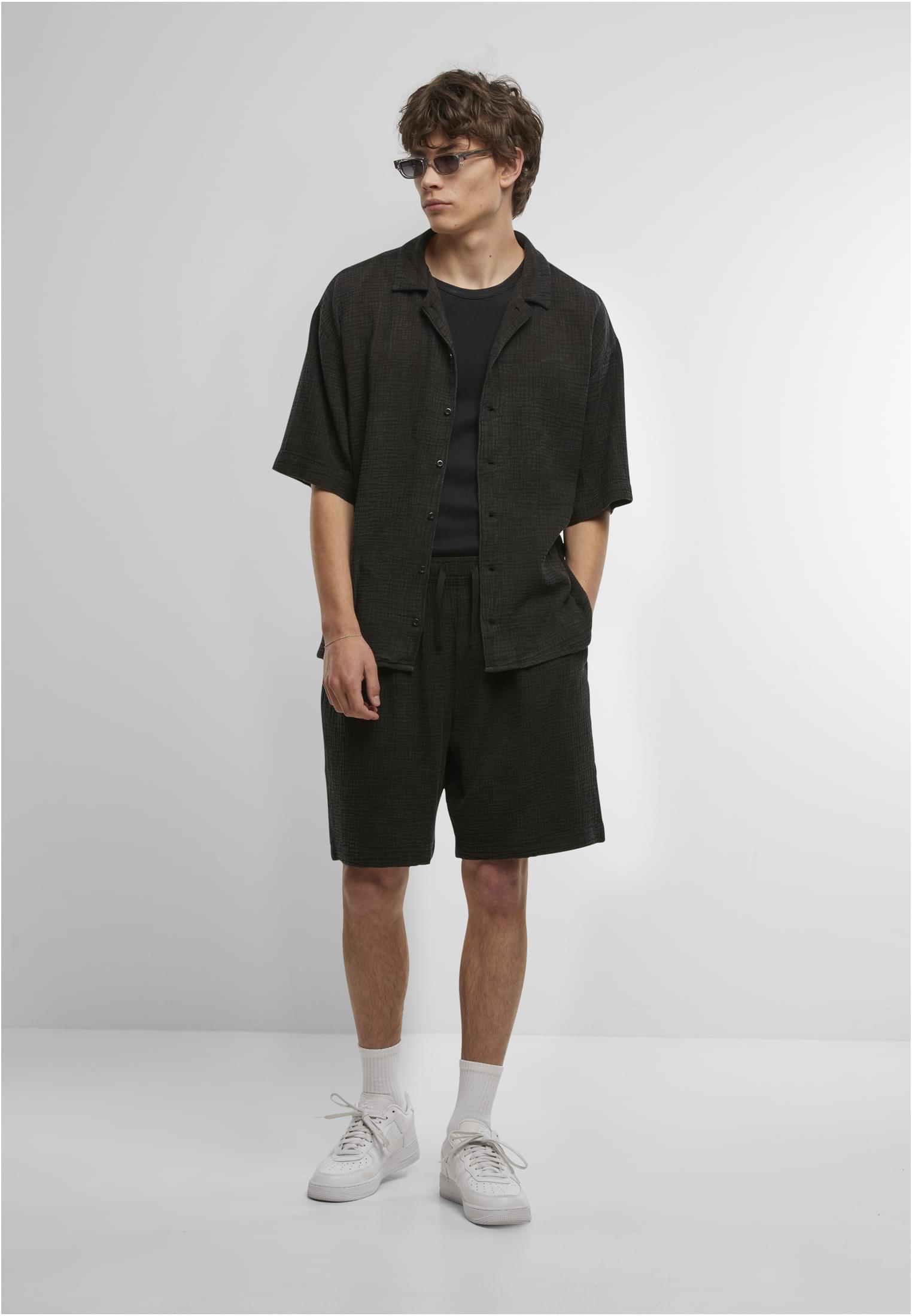 Acid Washed Musselin Shorts black 3XL - variant image 4