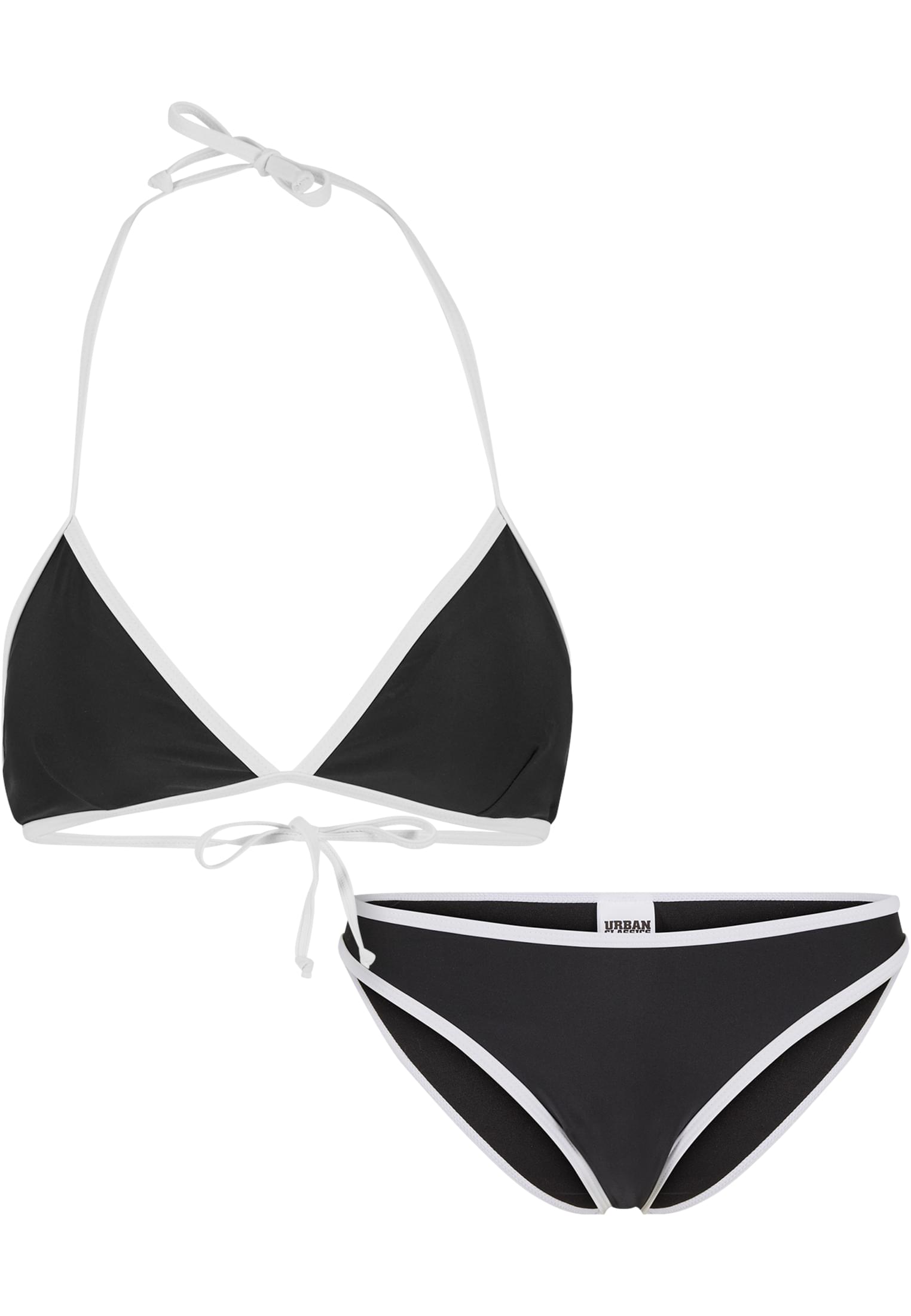 Mujeres Traje de Baño Triangular Retro negro/blanco - variant image 3