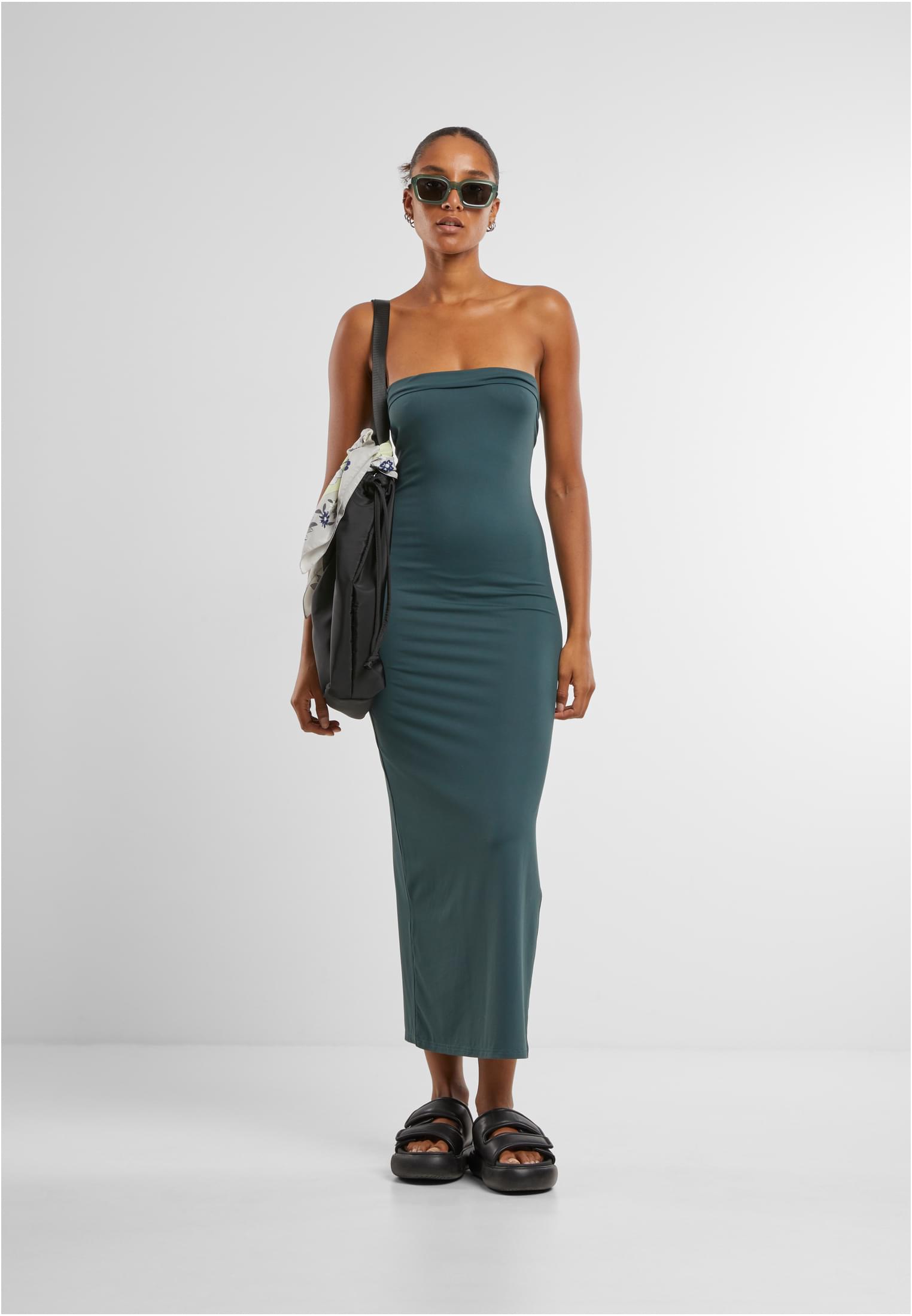 Ladies Bandeau Midi Dress bottlegreen 3XL - variant image 4