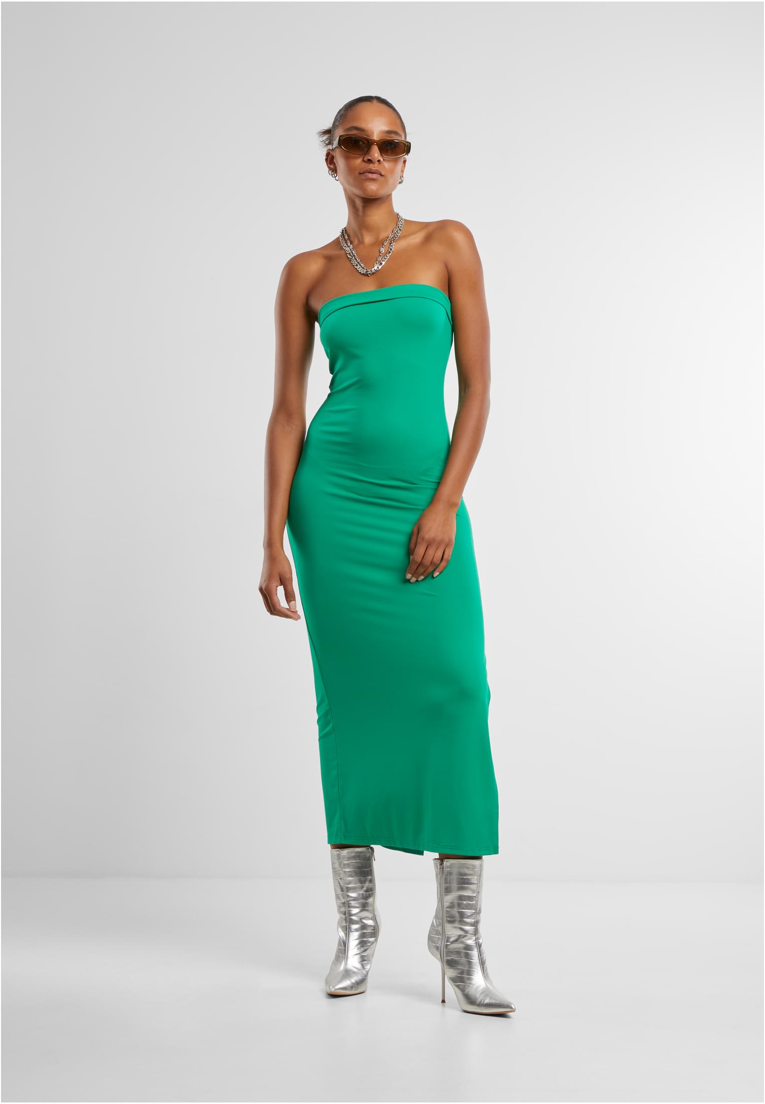 Ladies Bandeau Midi Dress froggreen 3XL - variant image 4
