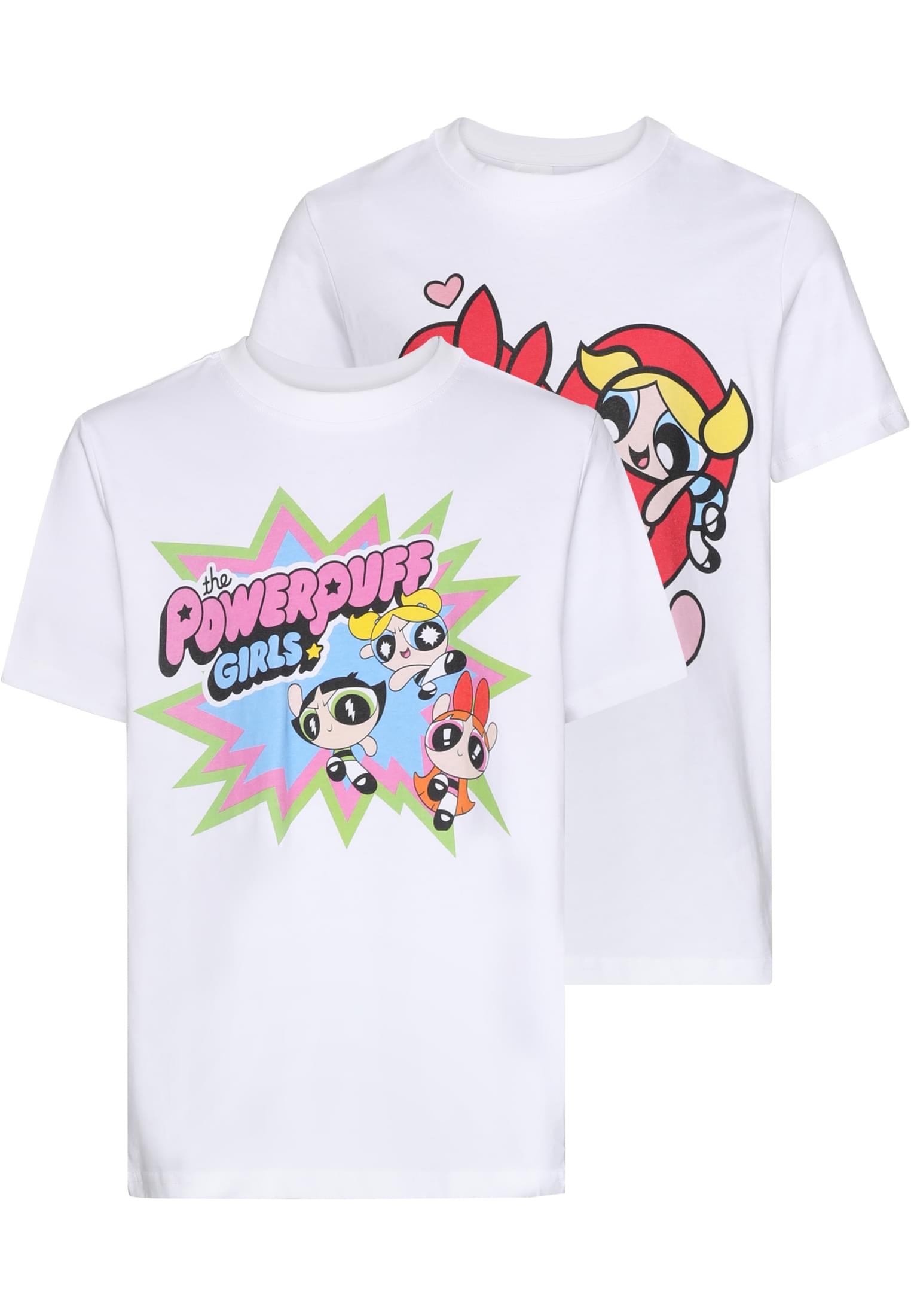 T-shirt 2 paquets - manches courtes - Power Puff Girls blanc+blanc 110/116
 - variant image 5