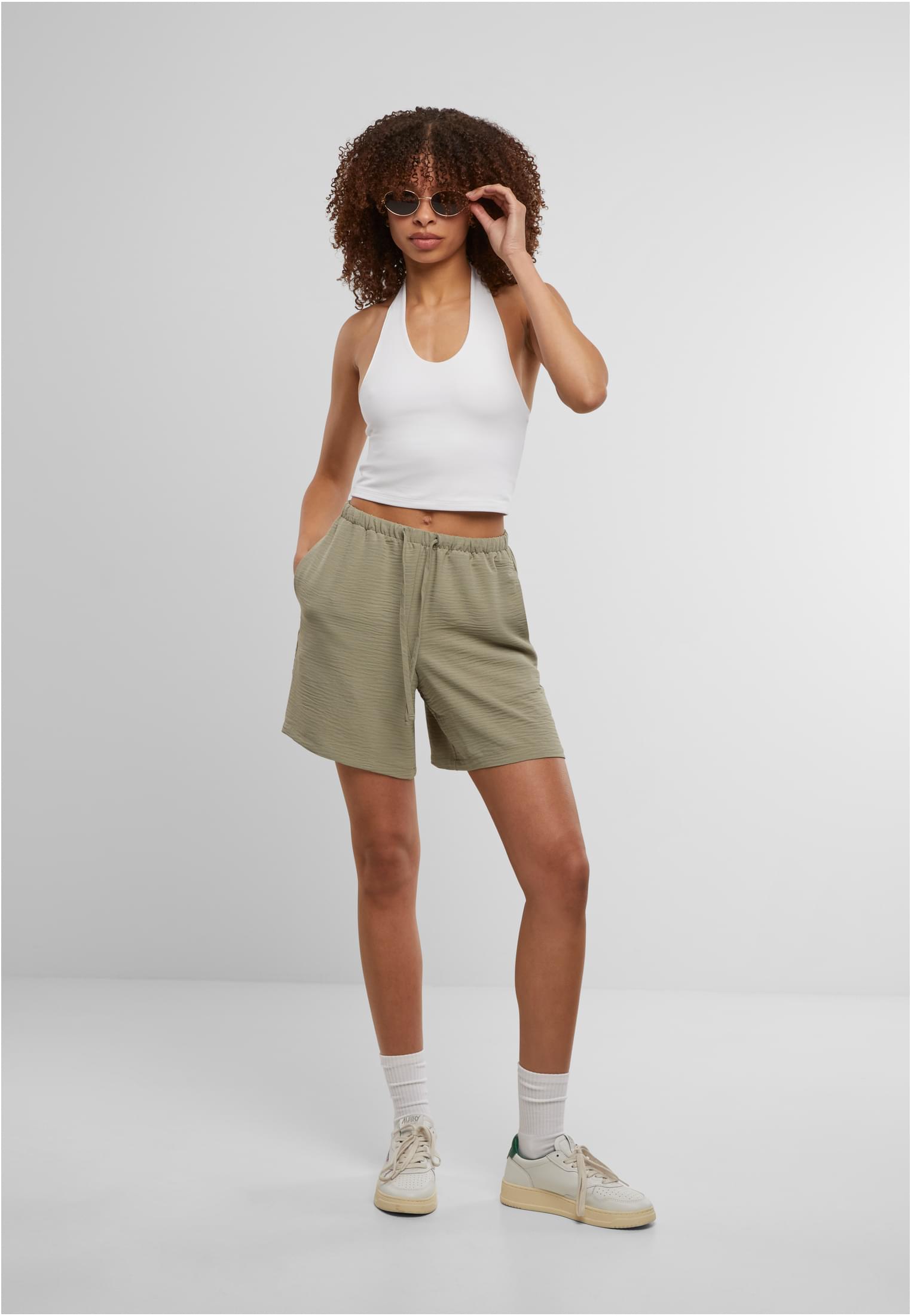 Ladies Structured Shorts paleolive L - variant image 4