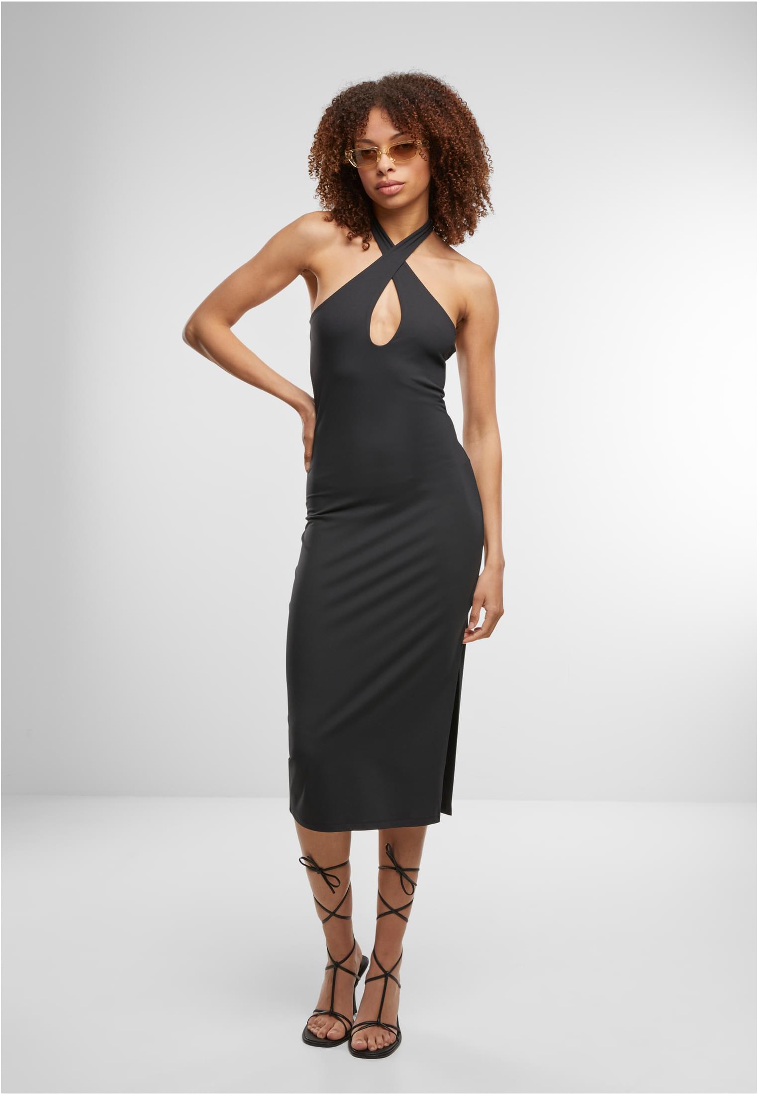 Ladies Crossed Neckholder Dress black L - variant image 2