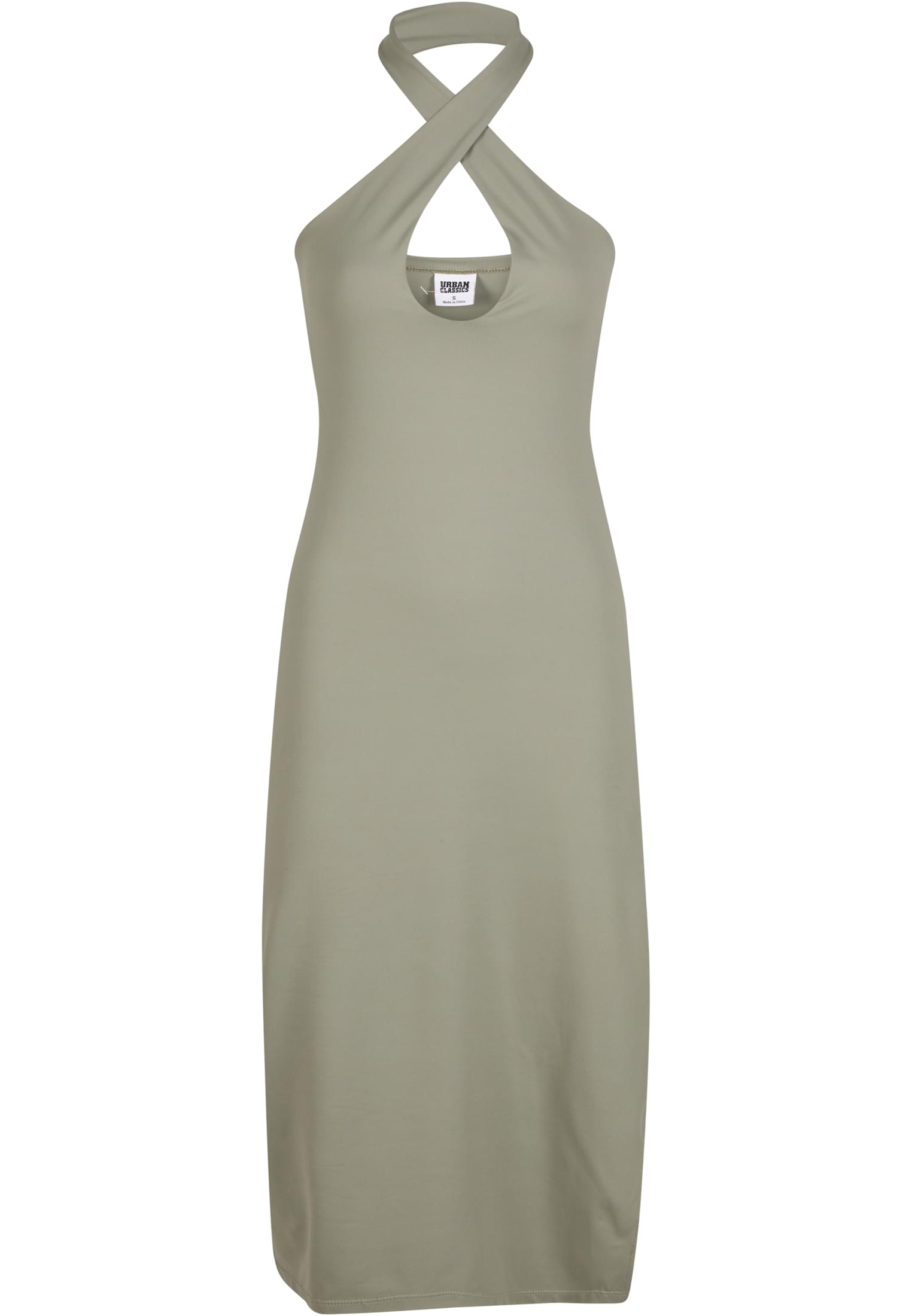 Ladies Crossed Neckholder Dress paleolive L - variant image 5