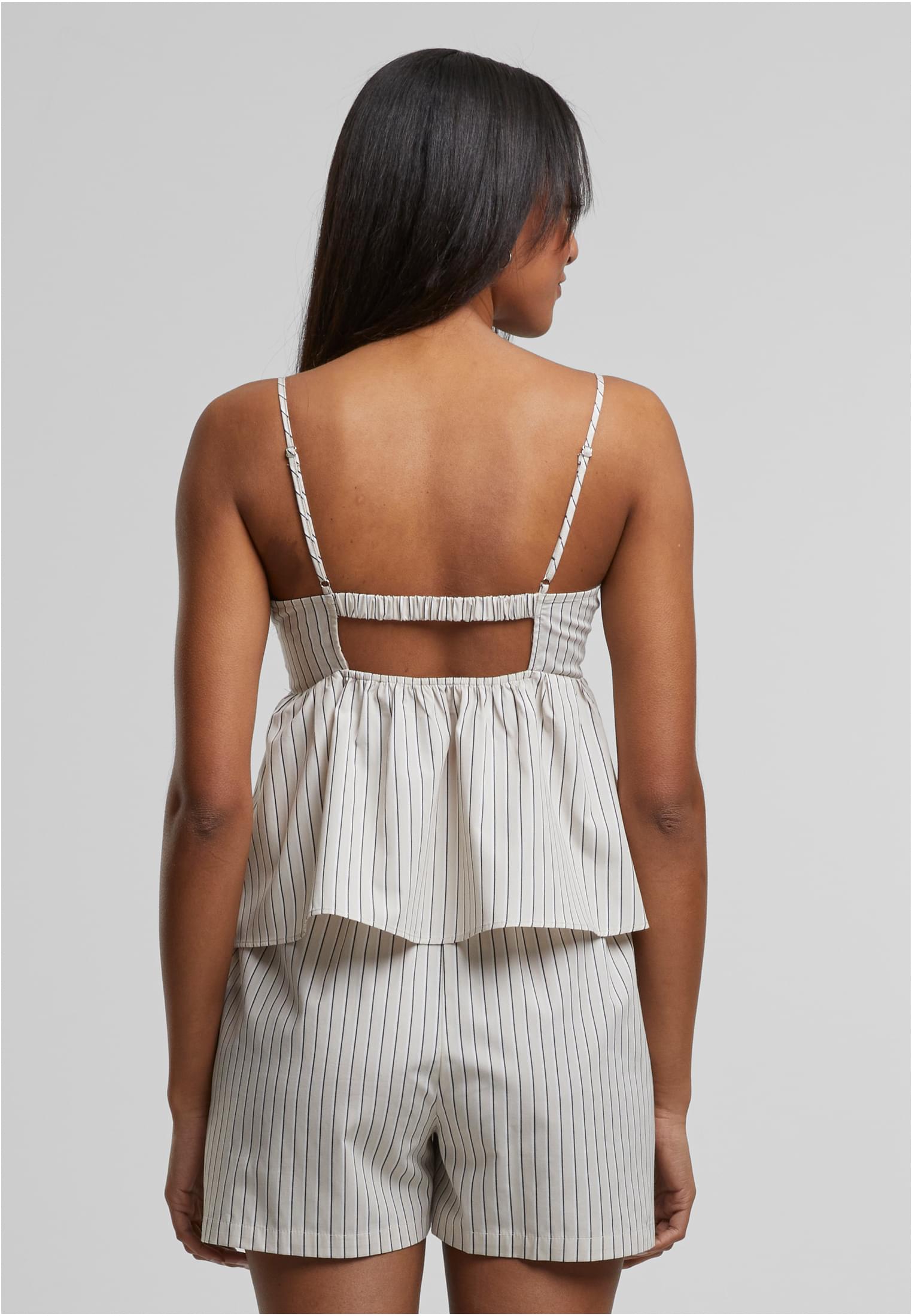 Ladies Striped Cotton Cami Top cloud/white L - variant image 1