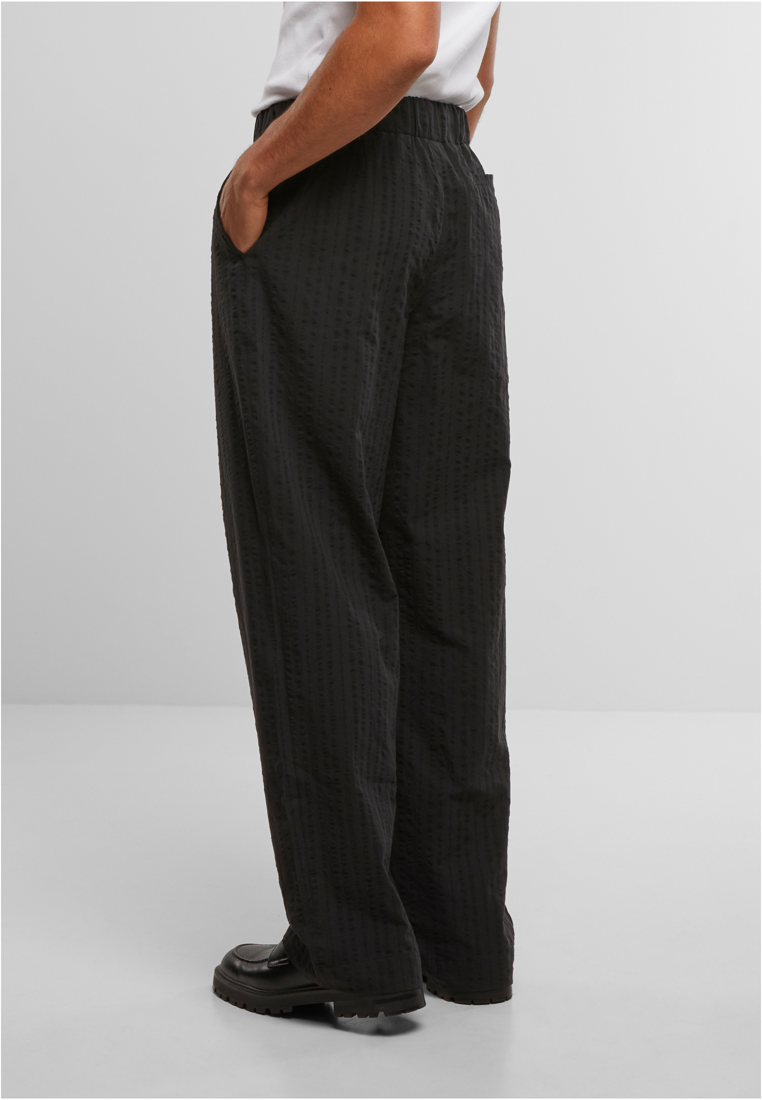 Loose Seersucker Pants - back