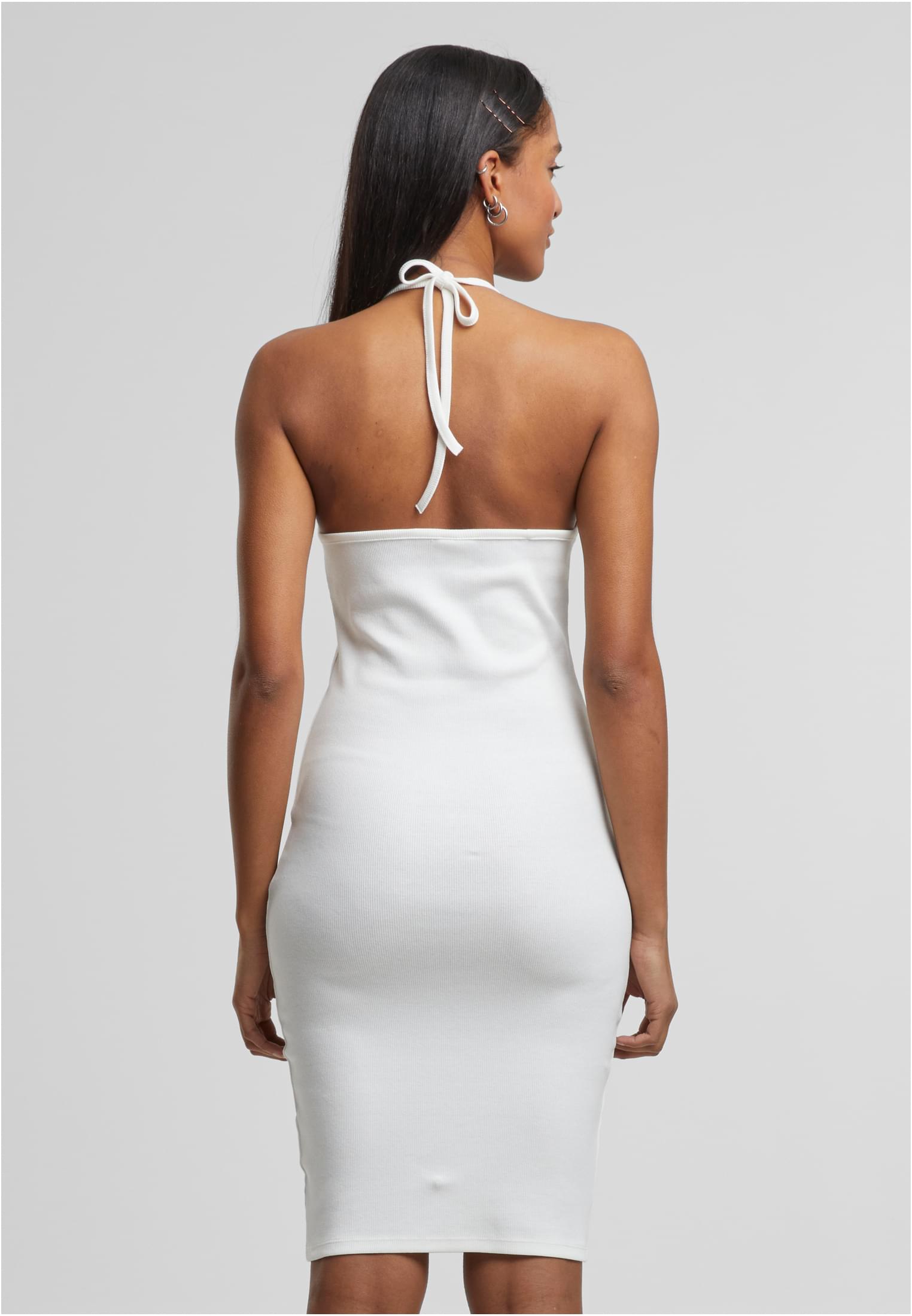 Ladies Rib Jersey Neckholder Dress offwhite 3XL - variant image 2