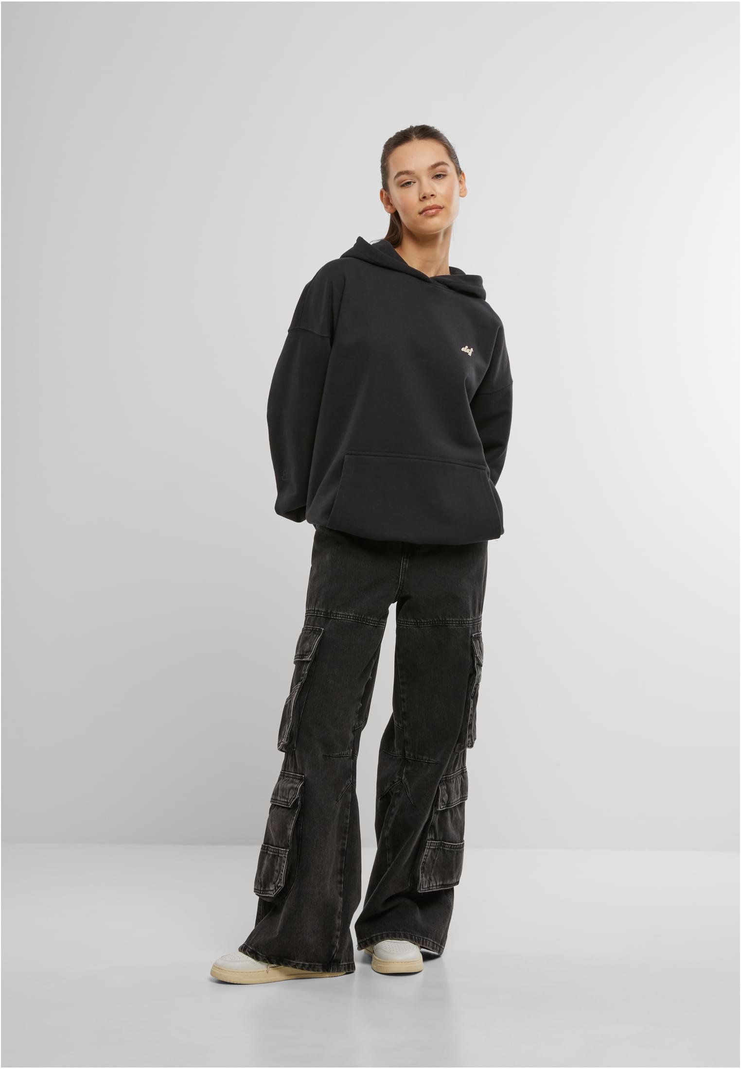 DEF Vêtements effet papillon Hoodie noir uni - variant image 2
