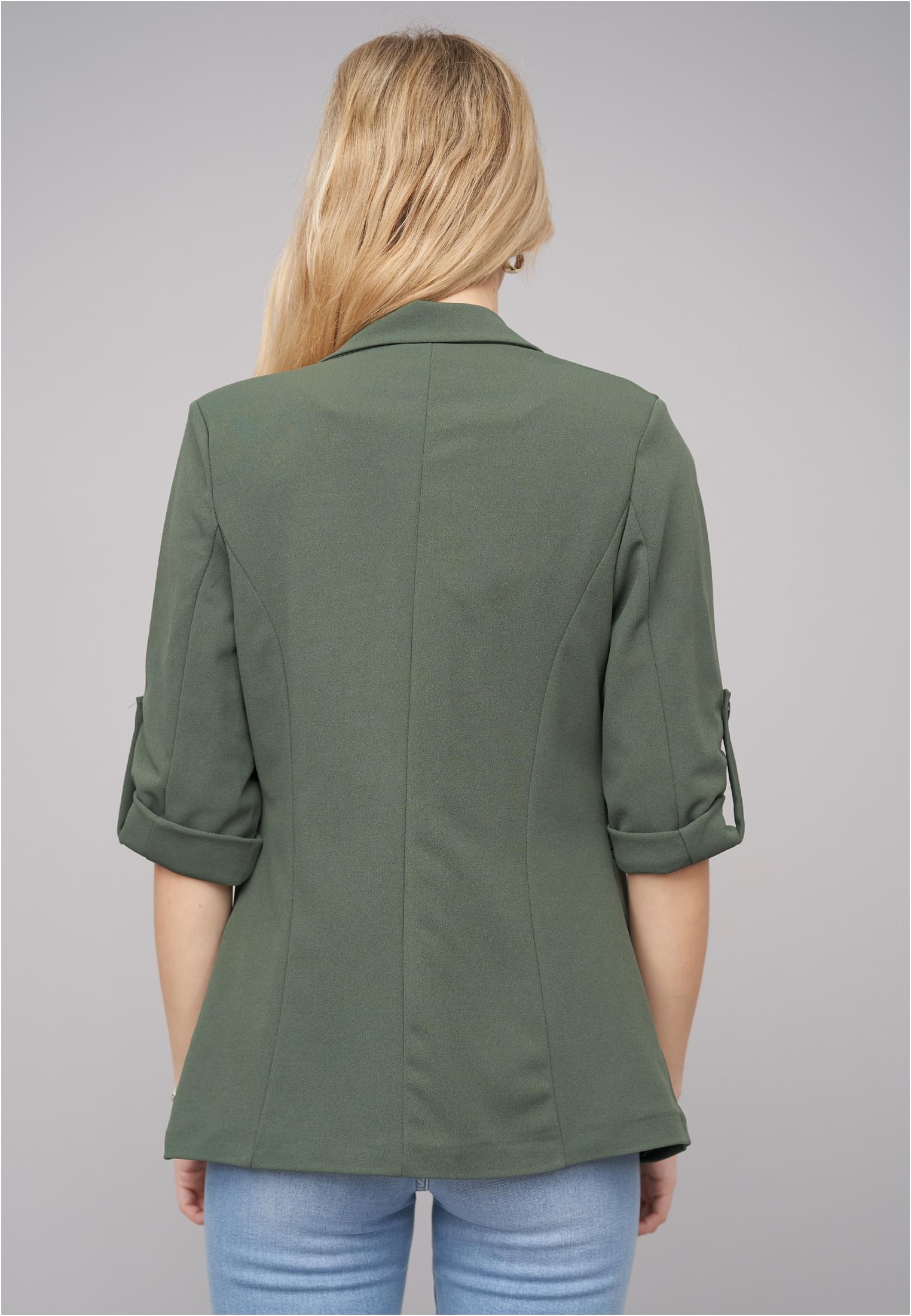 Turn-Up 3/4 Sleeve Blazer military green L - variant image 2
