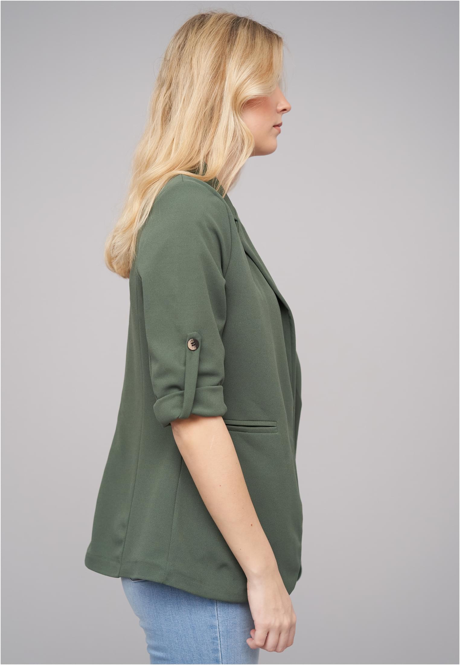 Turn-Up 3/4 Sleeve Blazer military green L - variant image 3