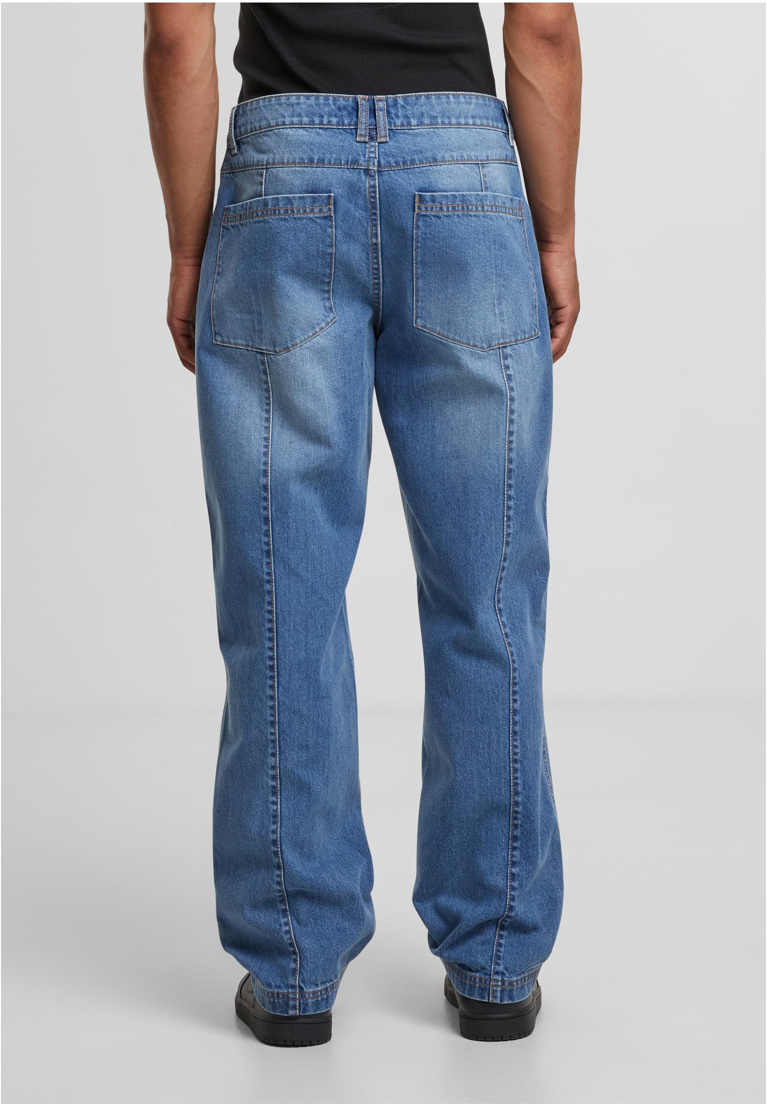 Wide Leg Denim With Dividing Seams - back