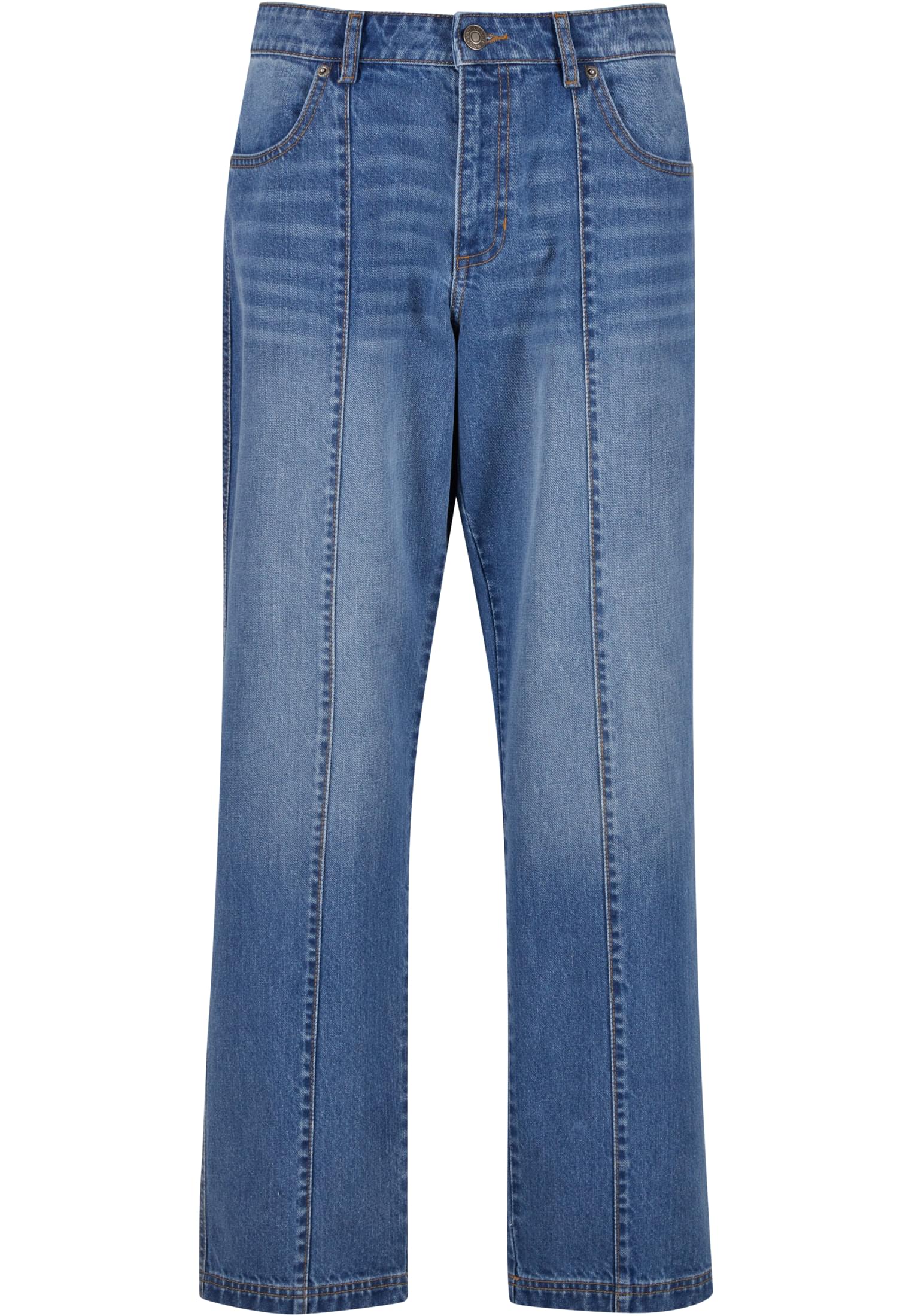 Wide Leg Denim With Dividing Seams - back