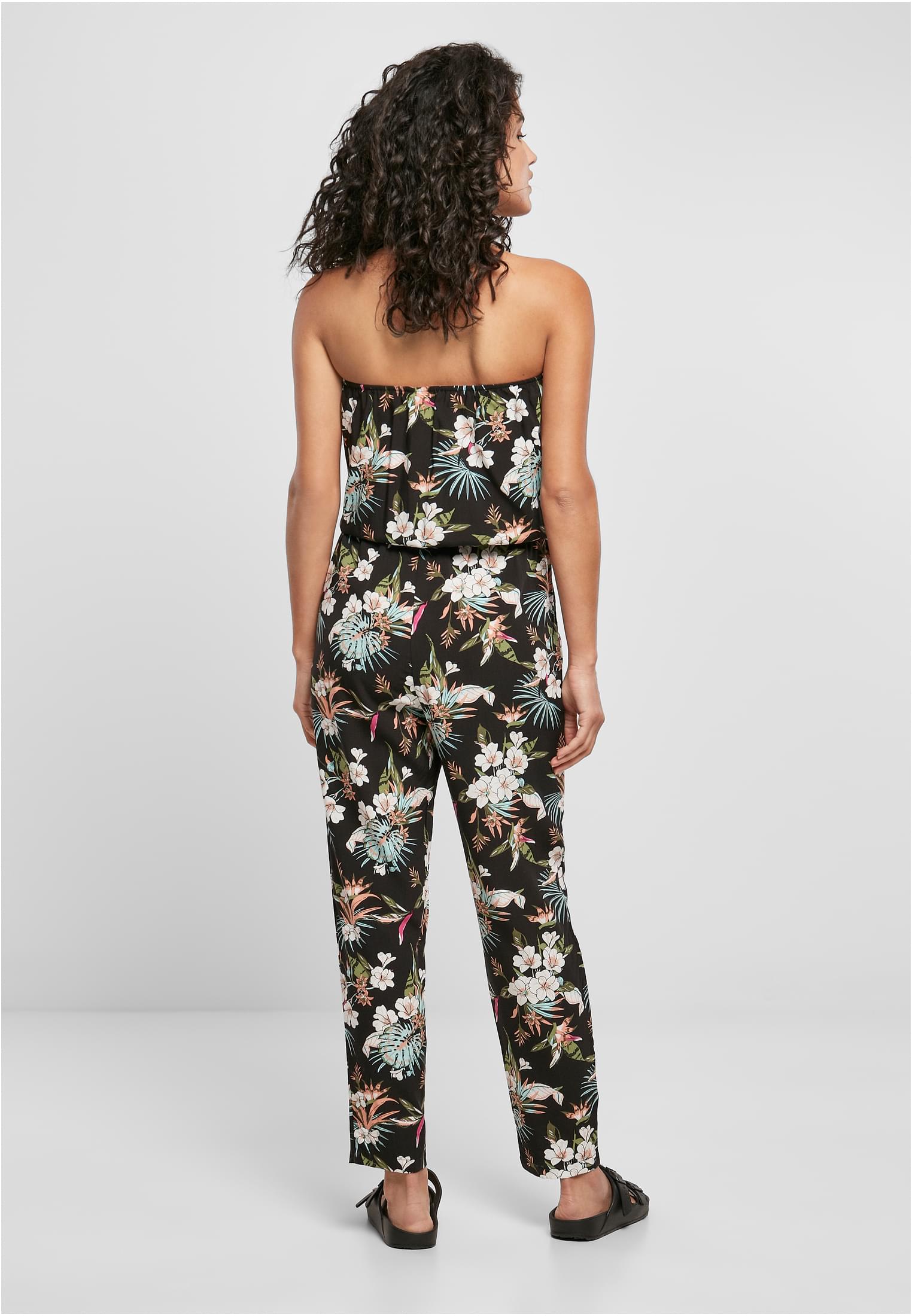 Ladies Viscose Bandeau Jumpsuit black tropical 3XL - variant image 2
